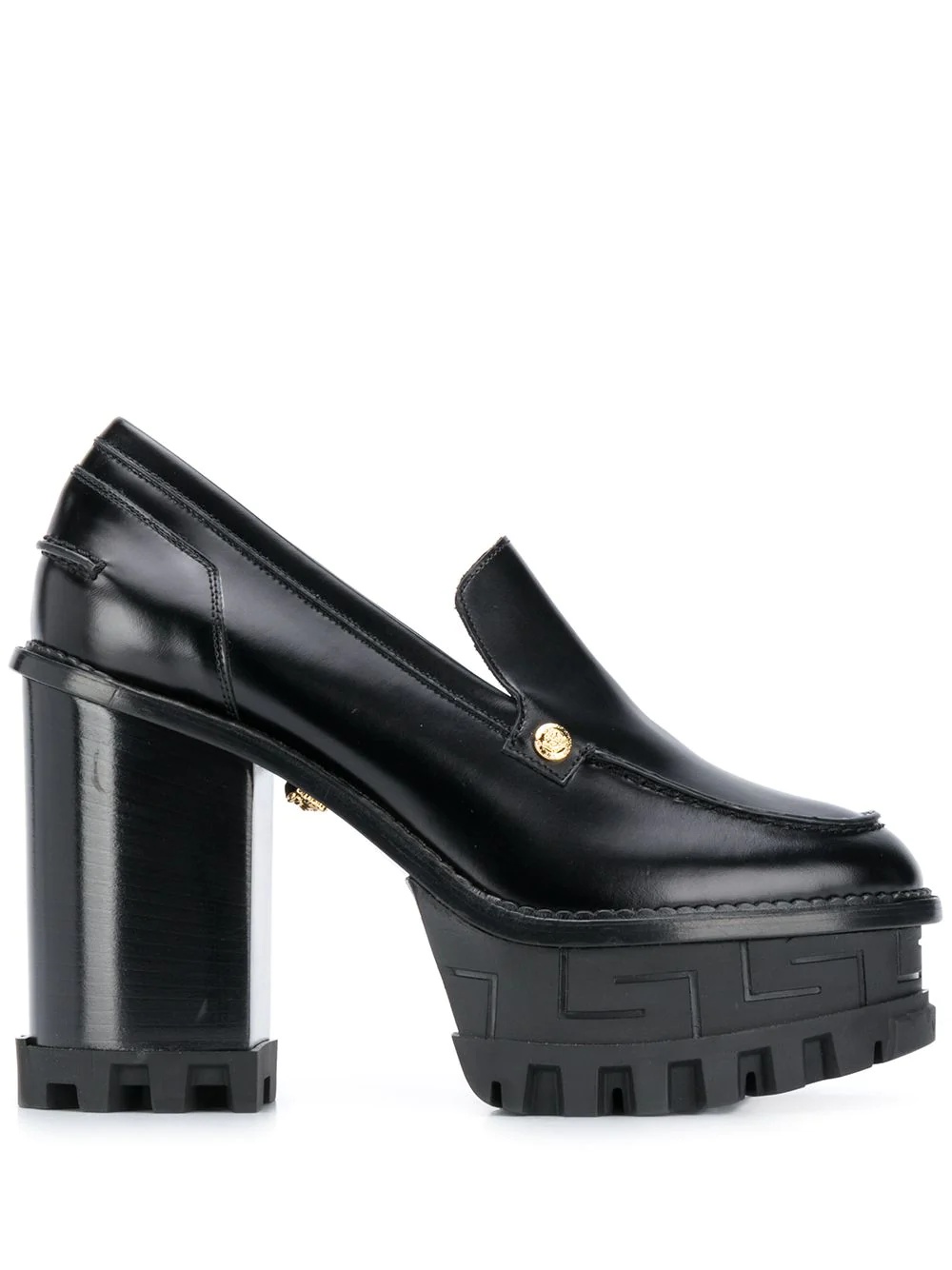 chunky 125mm block-heel pumps - 1