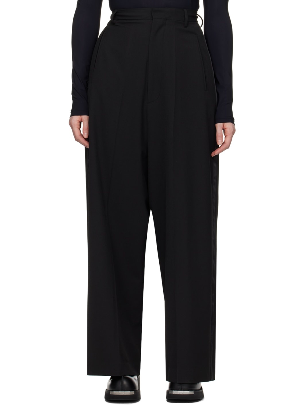 Black Five-Pocket Trousers - 1