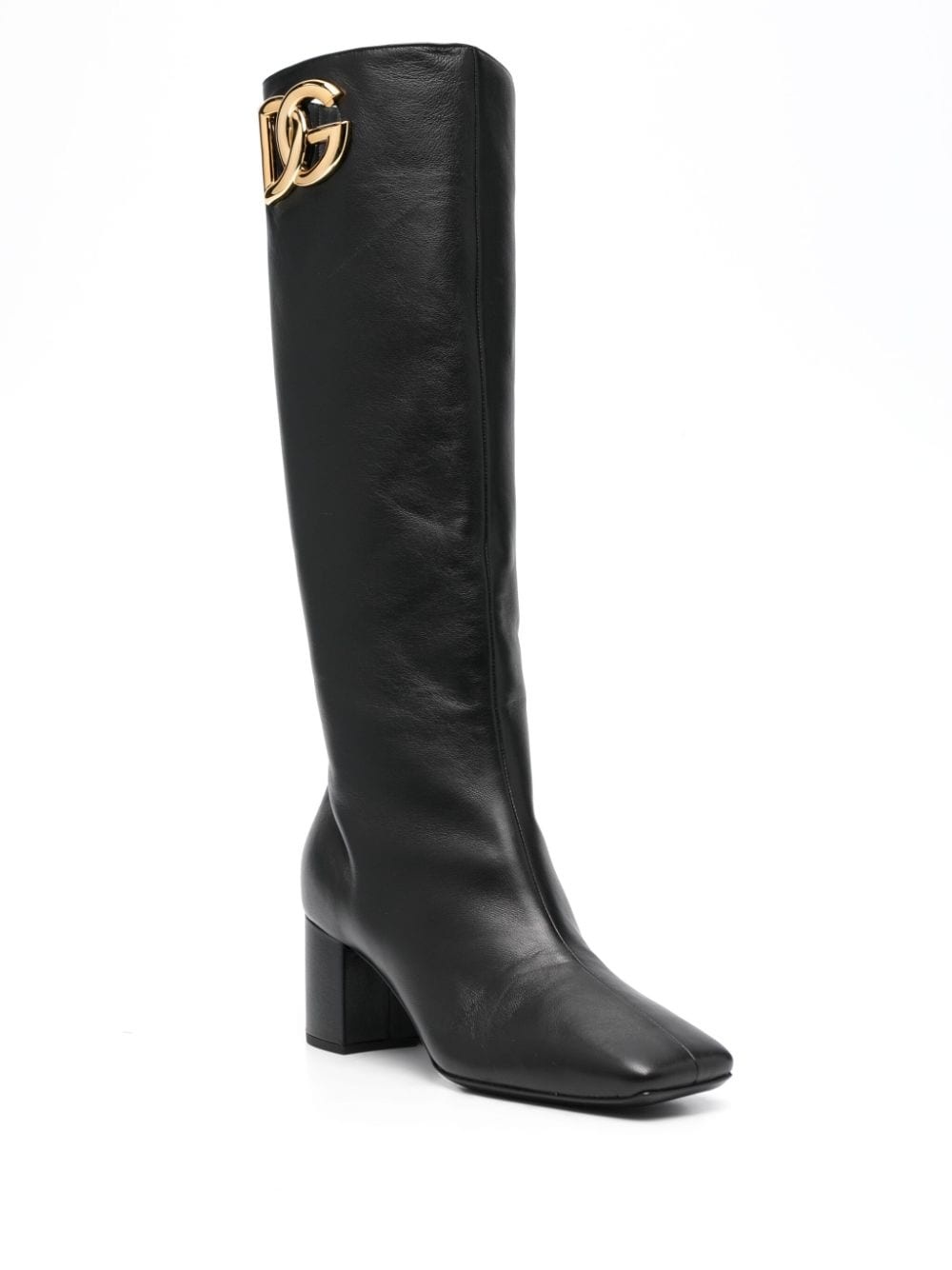 Jackie 60mm logo-plaque leather boots - 2