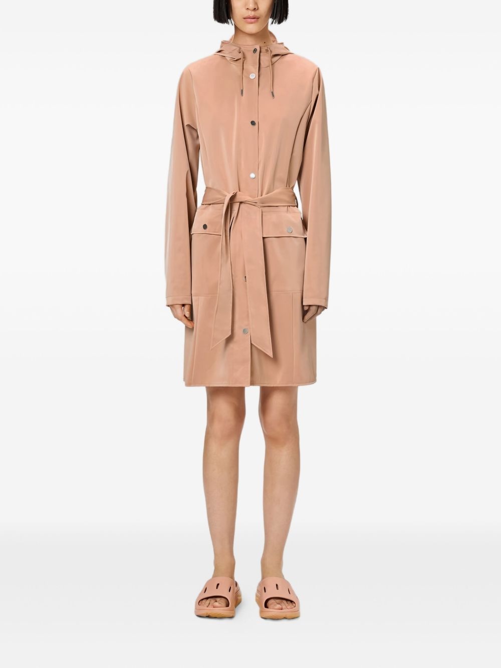 hooded trench coat - 3