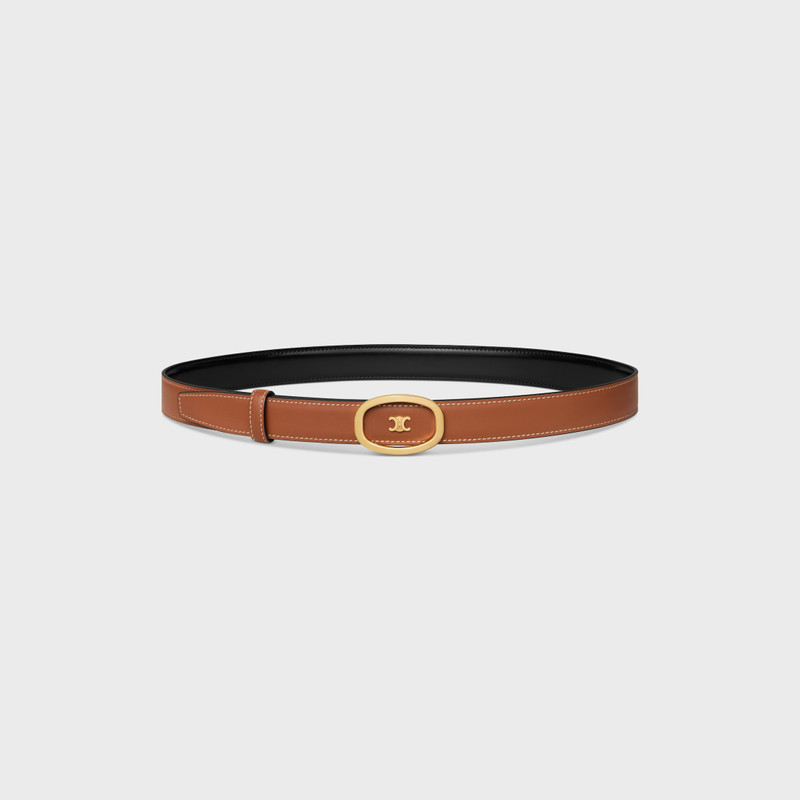 Medium 25MM Reversible Celine Alix Belt IN TAURILLON AND NATURAL CALFSKIN 1