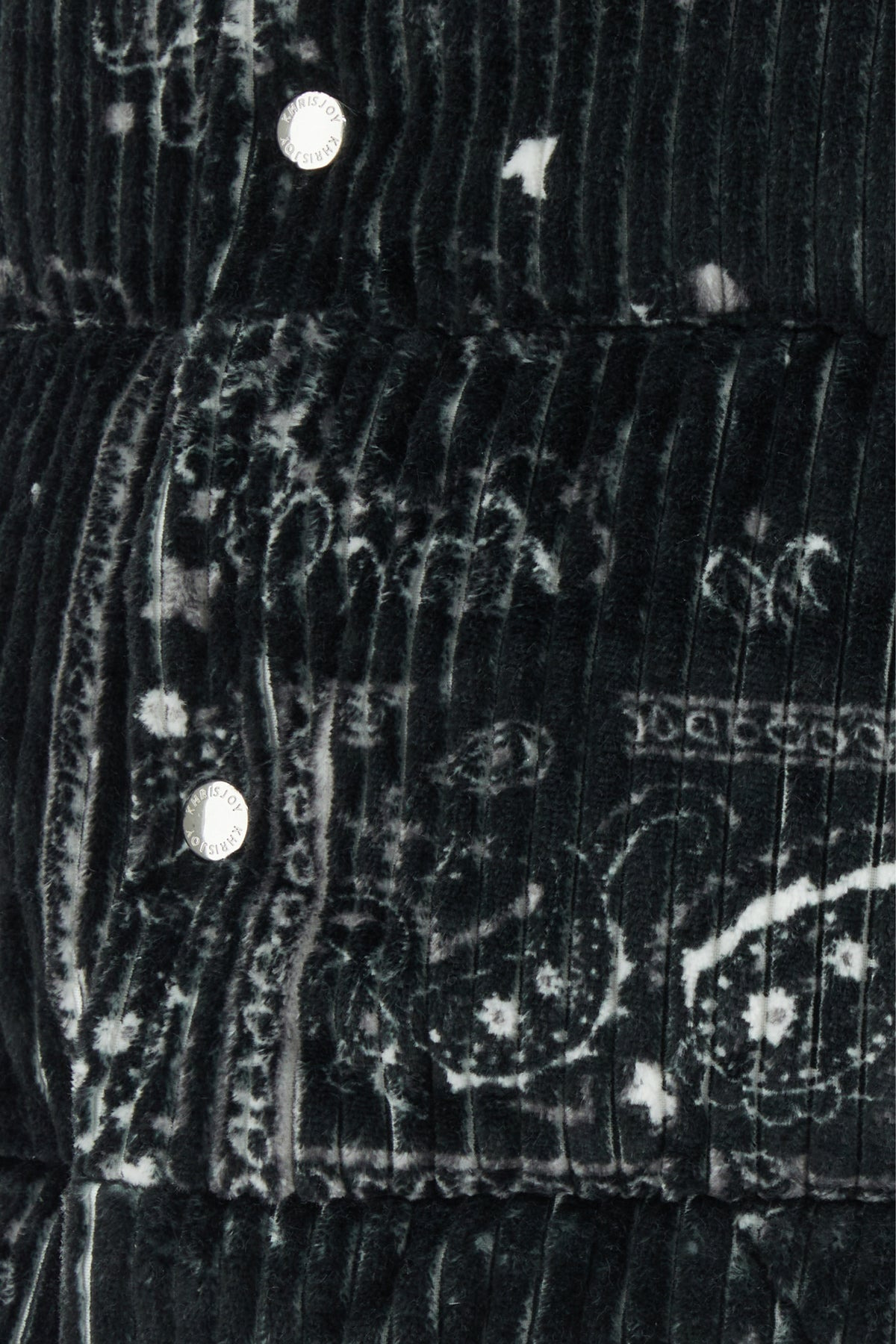 Printed corduroy oversize sleeveless down jacket - 3