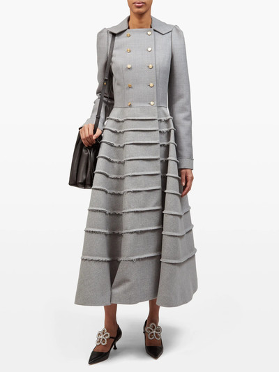 Loewe Double-breasted banded wool-blend fresco dress outlook