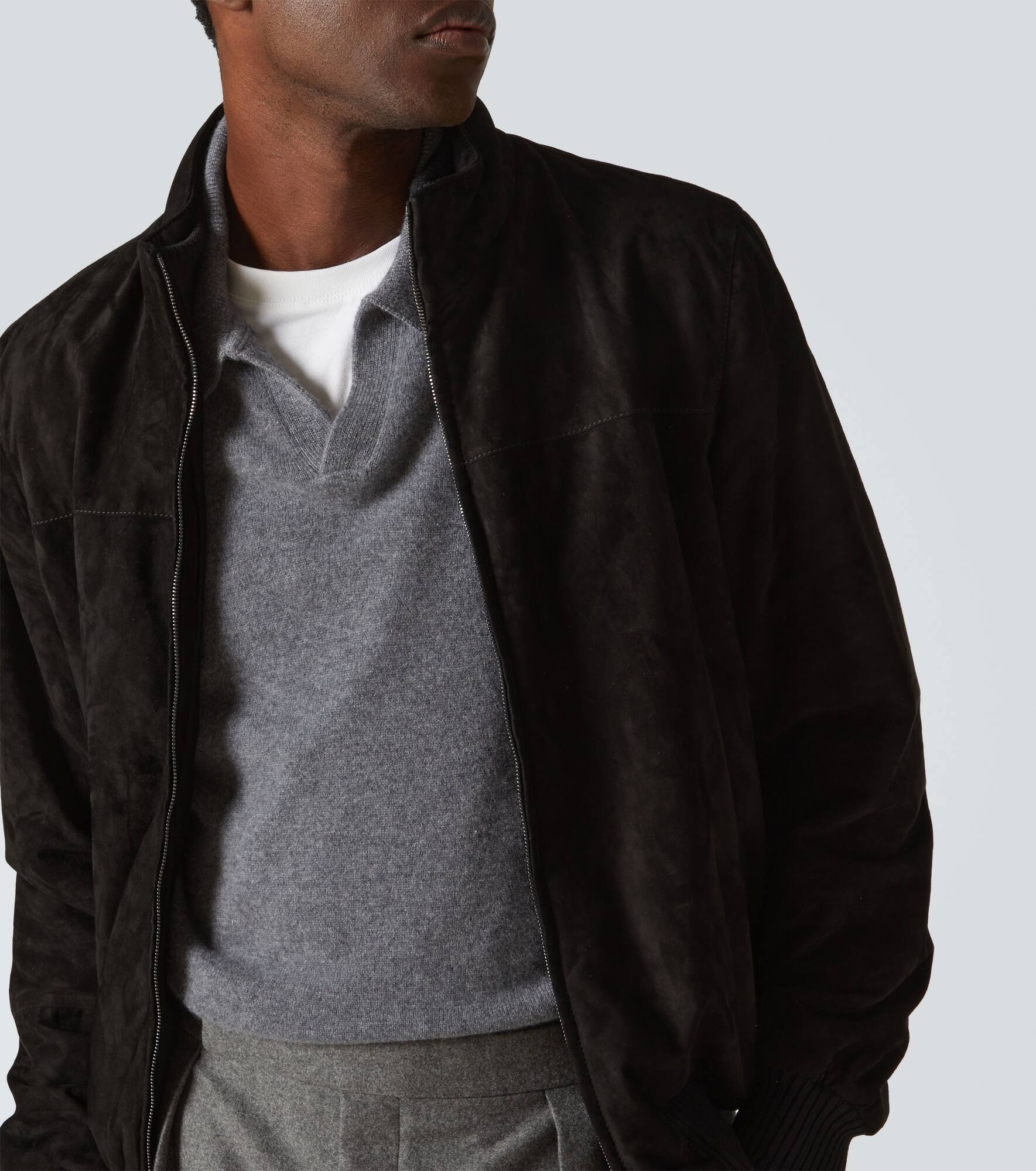 Suede bomber jacket - 5