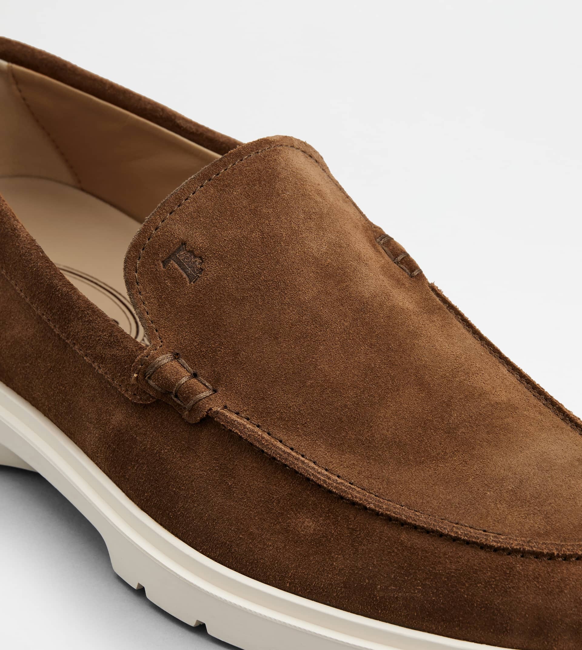 SLIPPER LOAFERS IN SUEDE - BROWN - 5