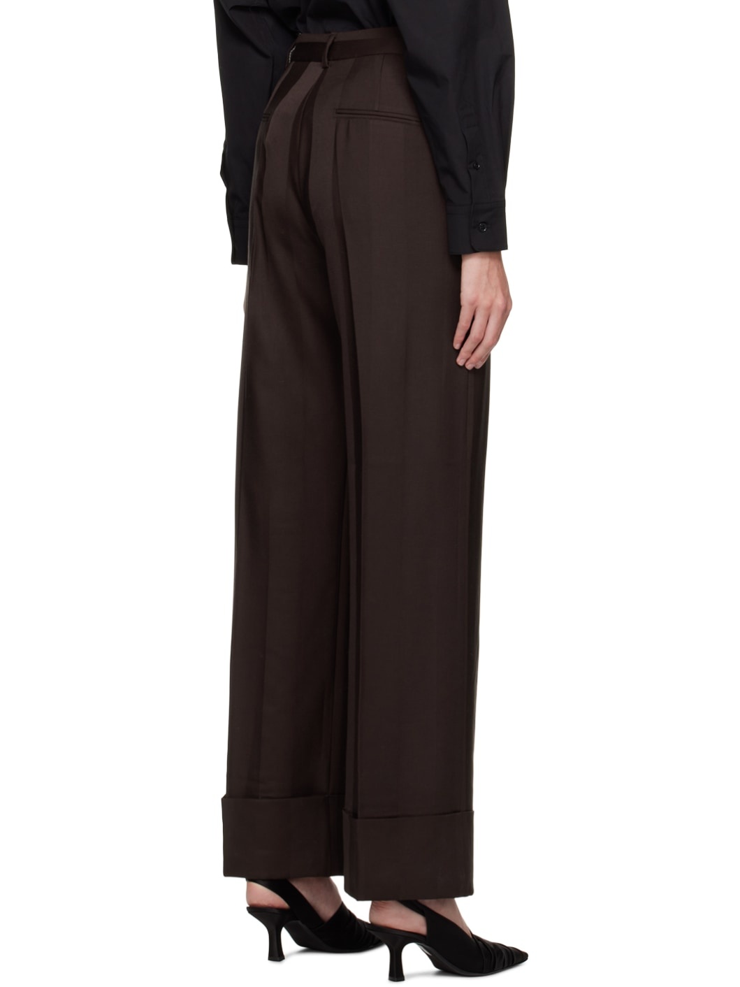 Brown Striped Trousers - 3