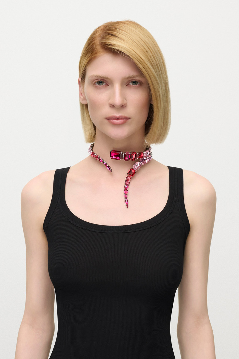 OMBRE CRYSTAL WRAP CHOKER NECKLACE 3