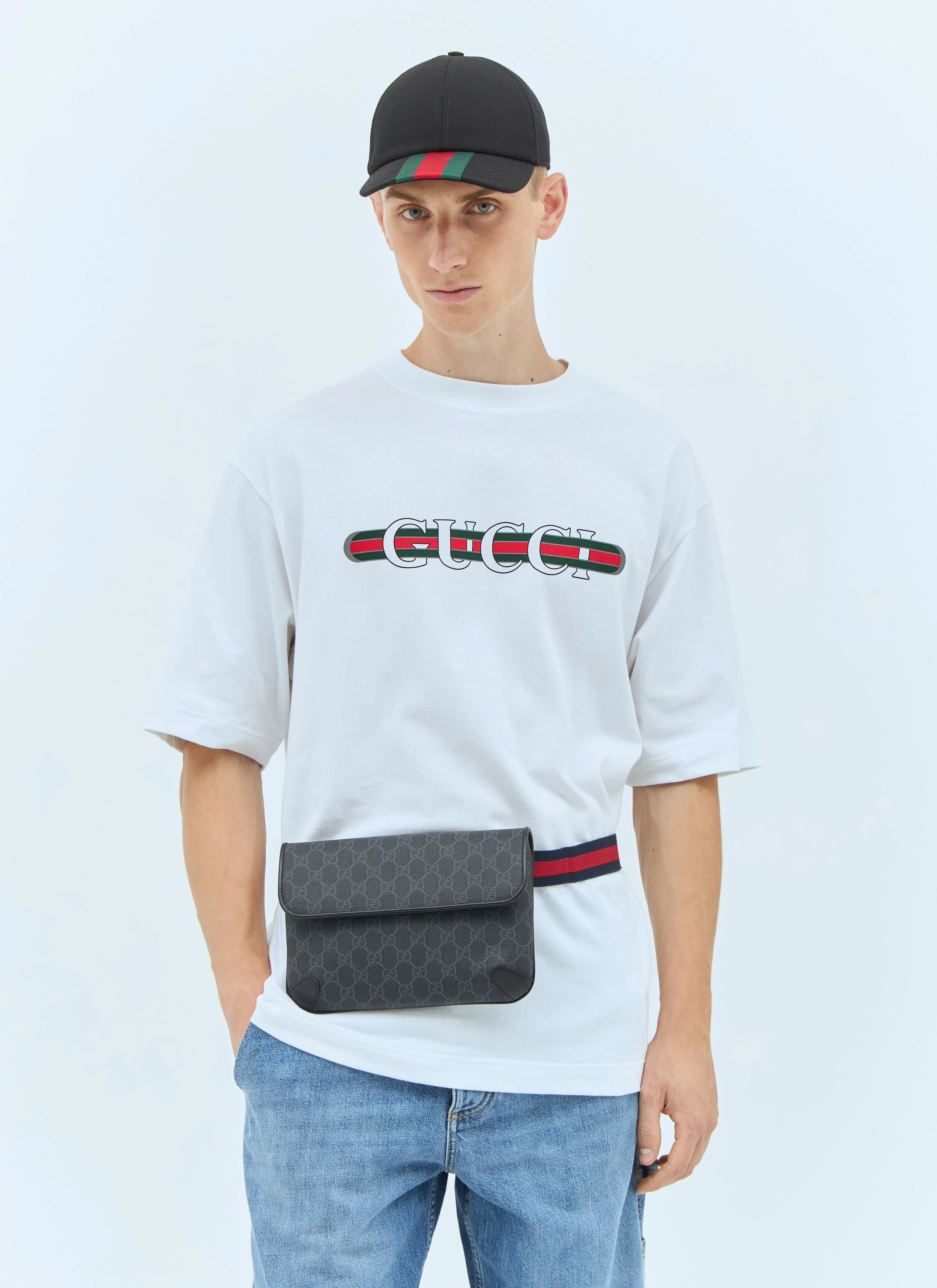 Gucci Men Gg Small Belt Bag - 1