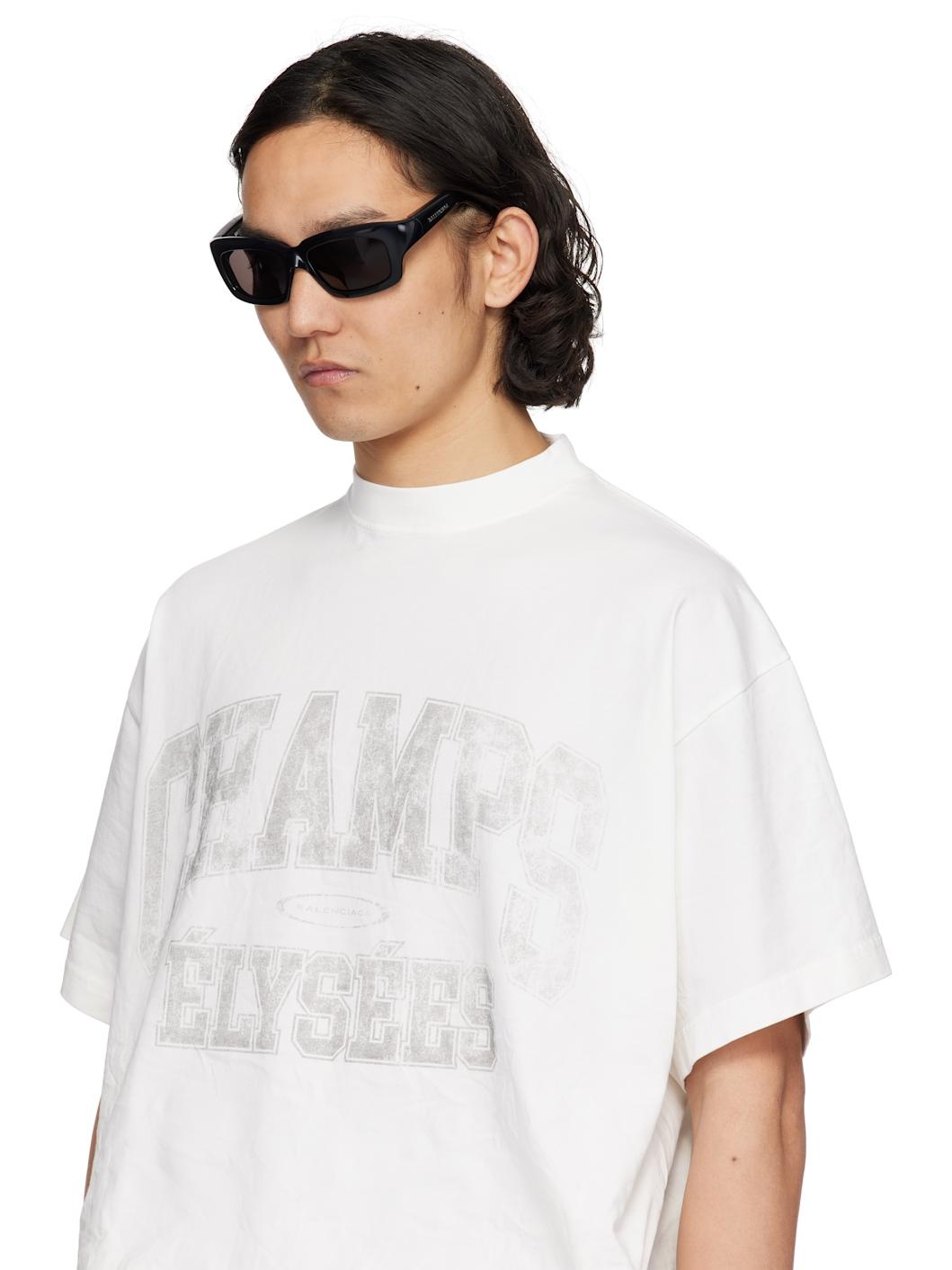 Black Rectangular Sunglasses - 4