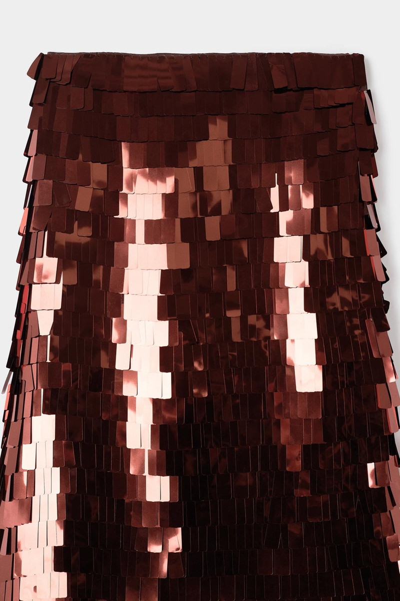 LONG SPLIT SKIRT / bronze 5