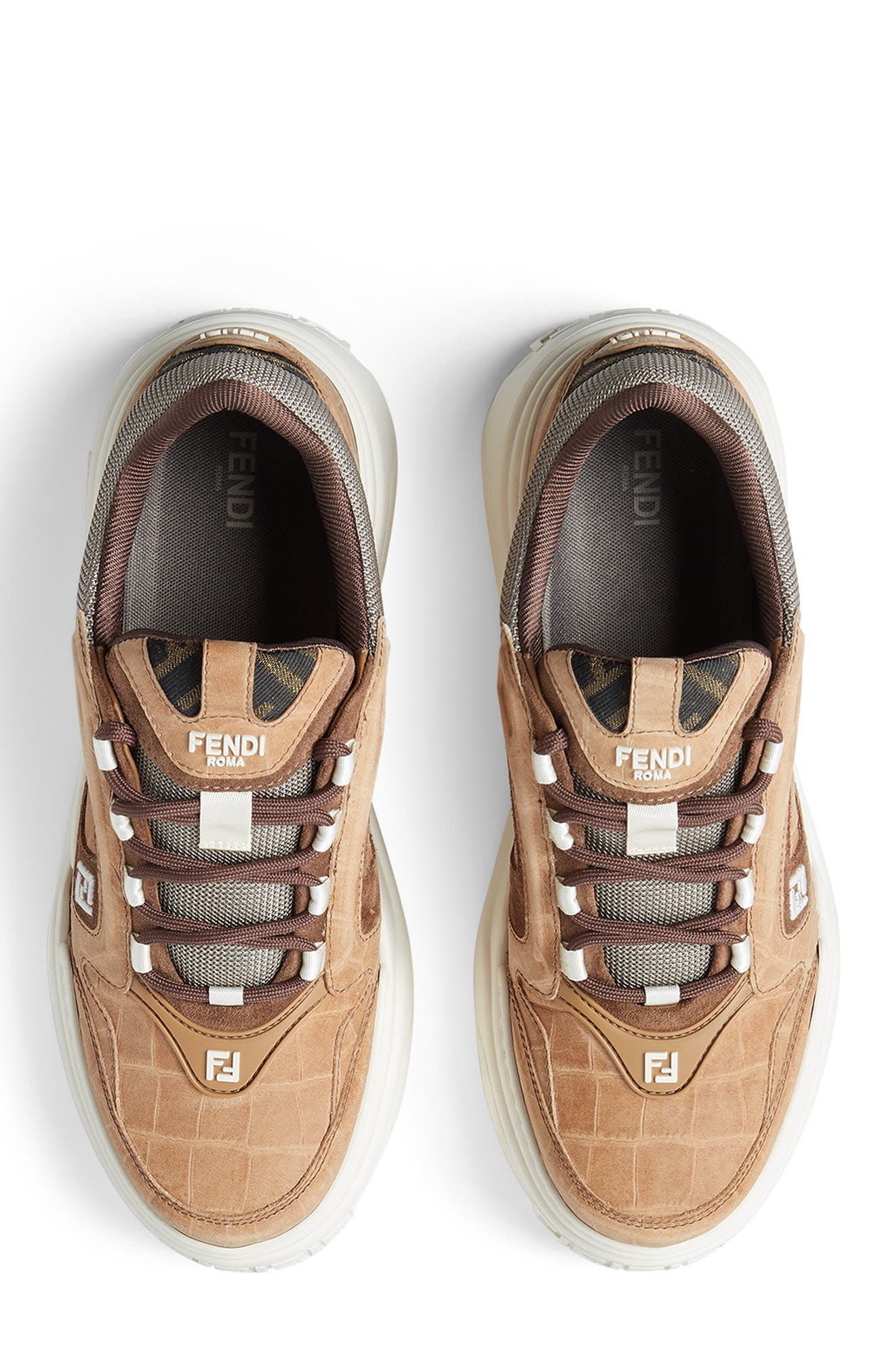 Fendi Force Sneaker in Brown Arabica Tortor at Nordstrom - 3