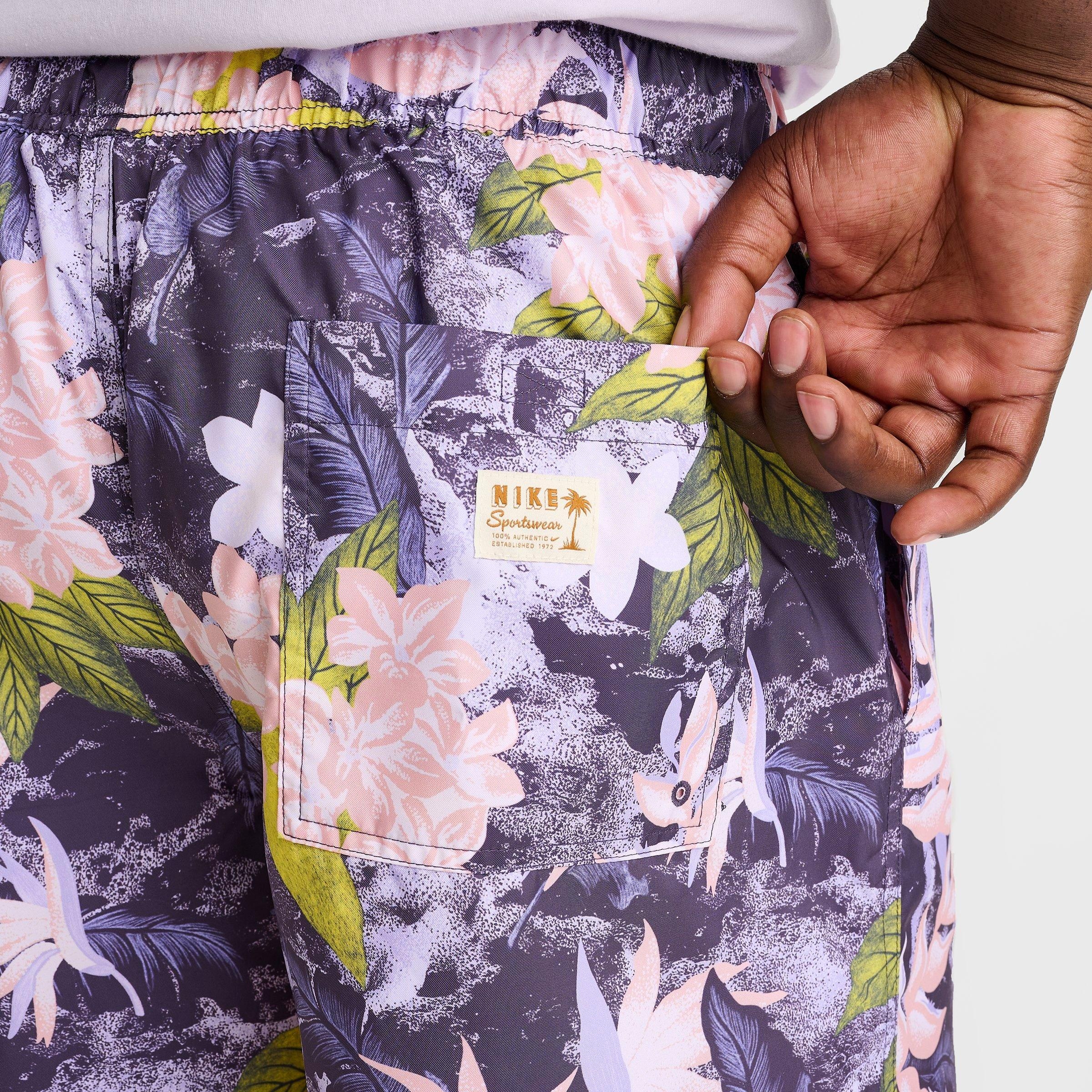 MEN'S NIKE CLUB FLOW PRINT TWILL WOVEN SHORTS - 6