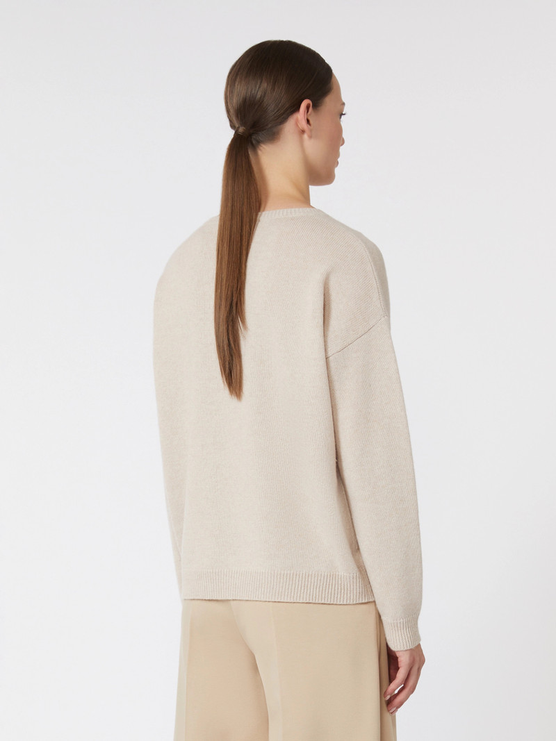 TERRA Oversized wool and cashmere sweater - ALBINO 4