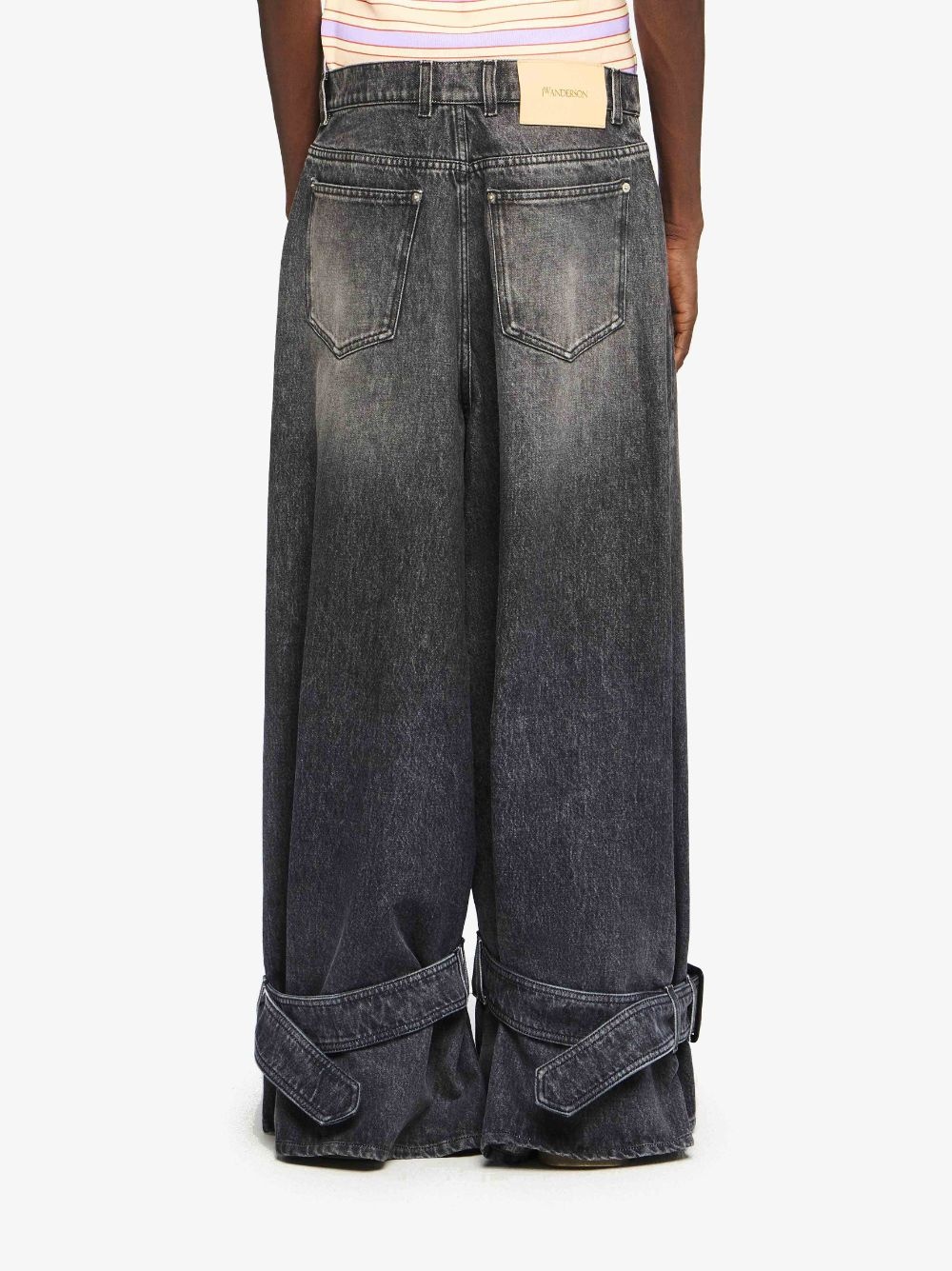 BUCKLED CUFF DENIM JEANS - 3