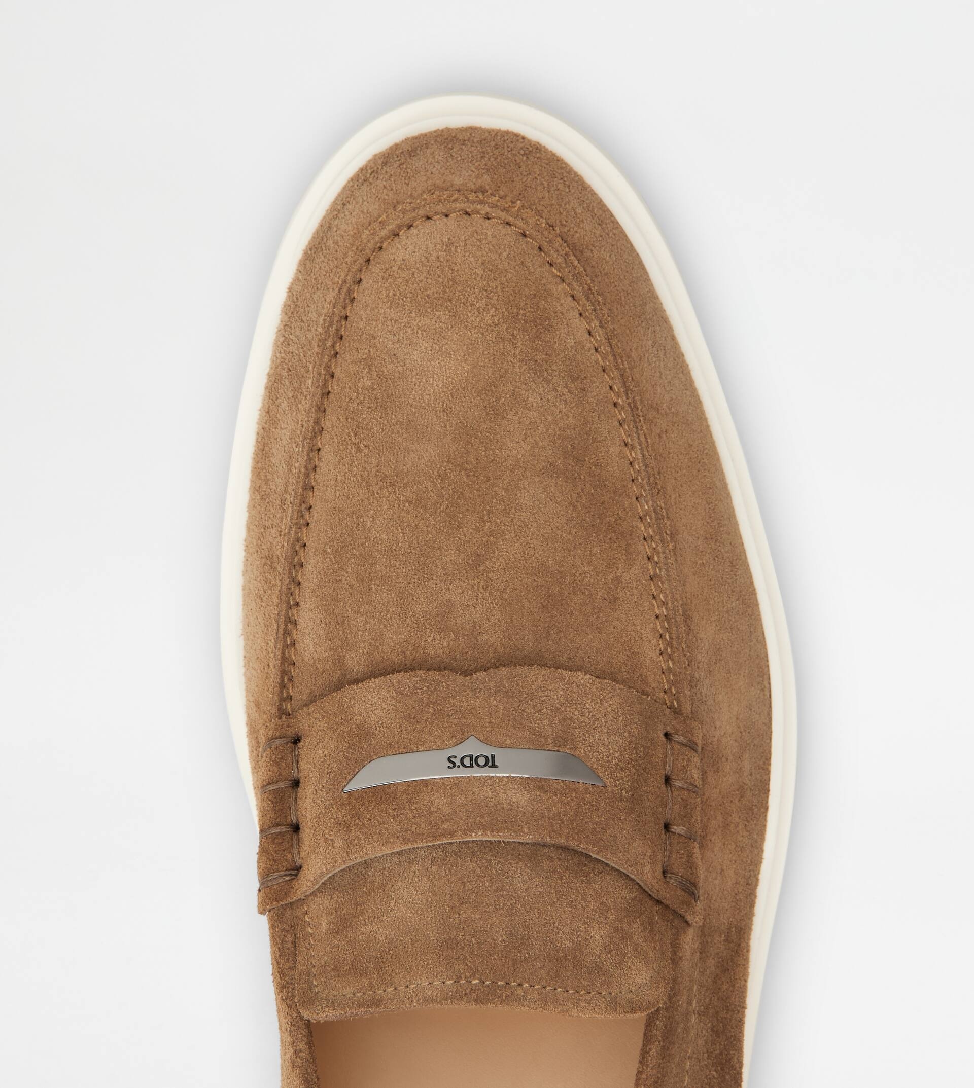 LOAFERS IN SUEDE - BROWN - 5