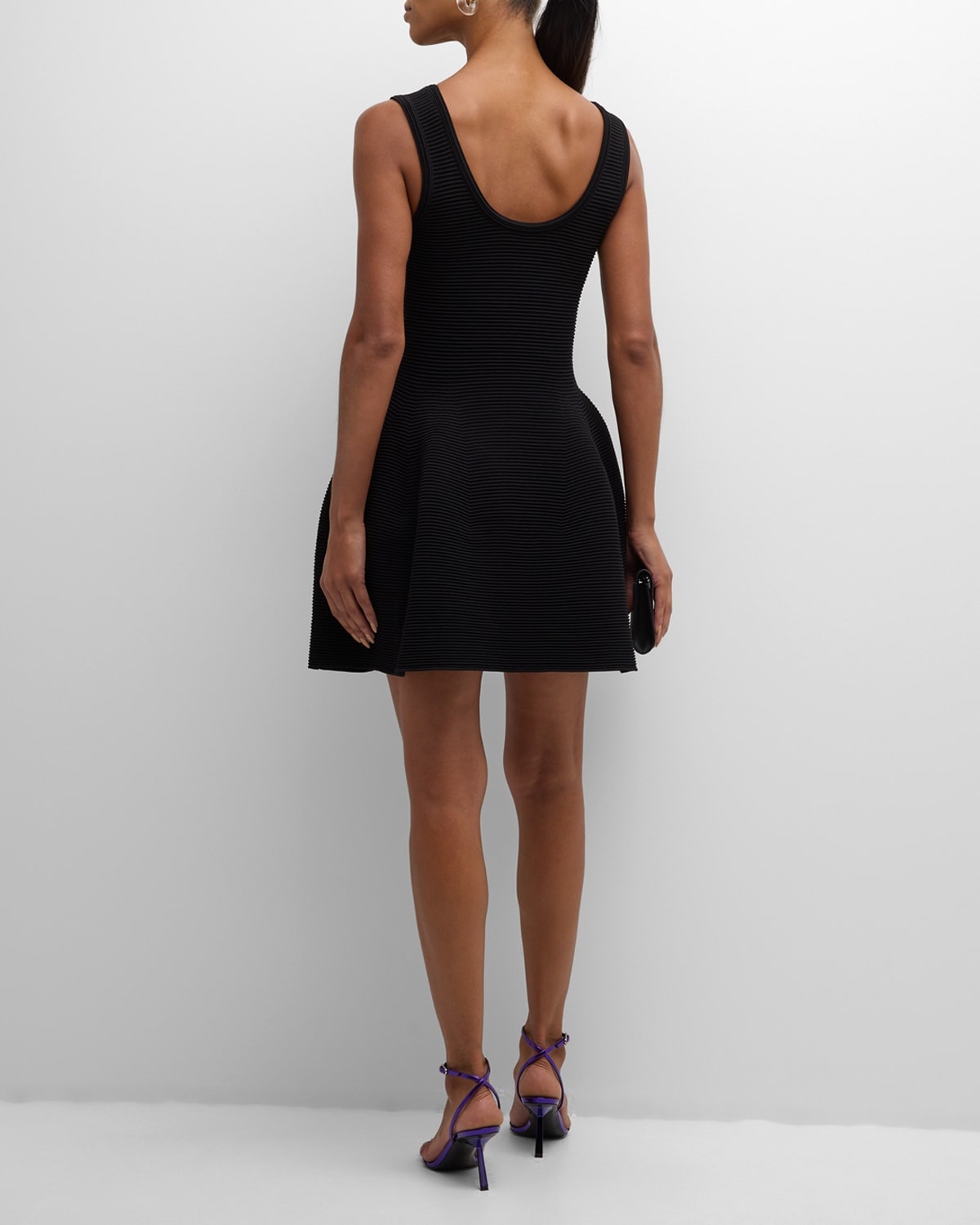 Larina Scoop-Neck Sleeveless Fit & Flare Mini Dress - 4