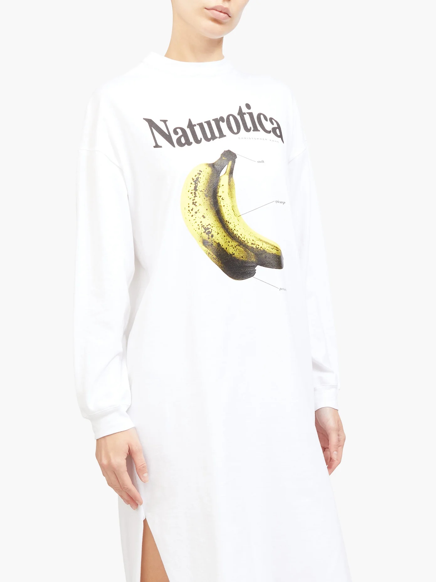 Naturotica-print sweatshirt dress - 6