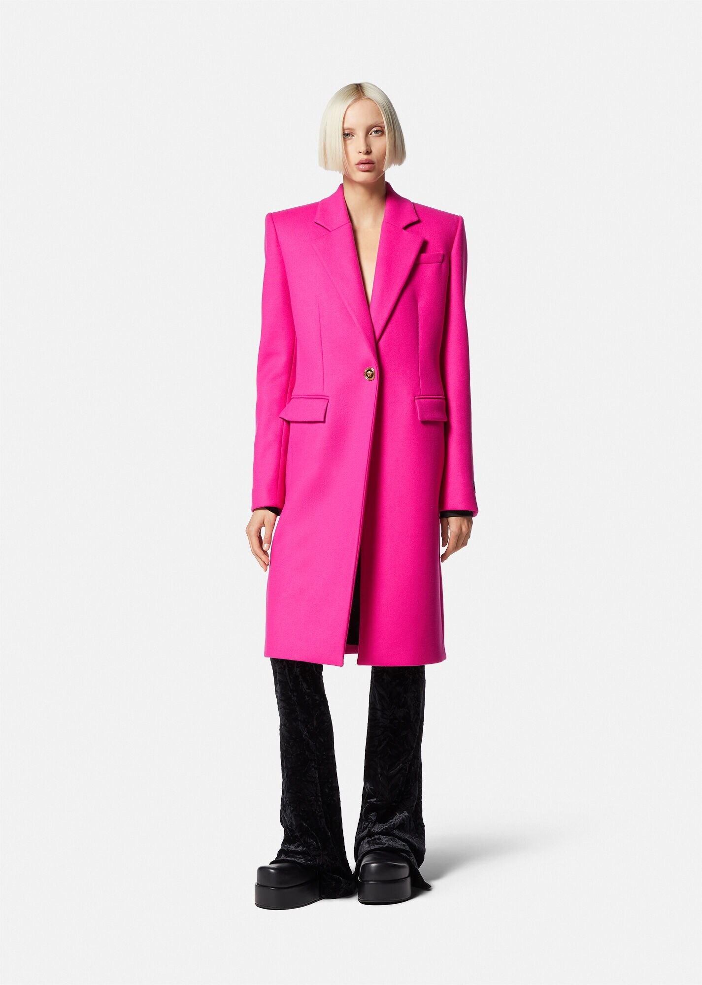 Medusa Long Wool Coat - 3