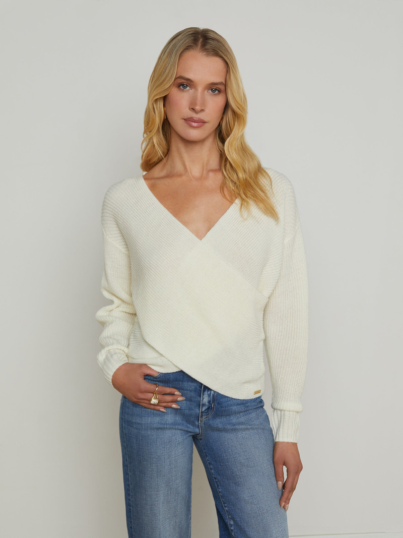 L'AGENCE Antonella Crossover Sweater outlook