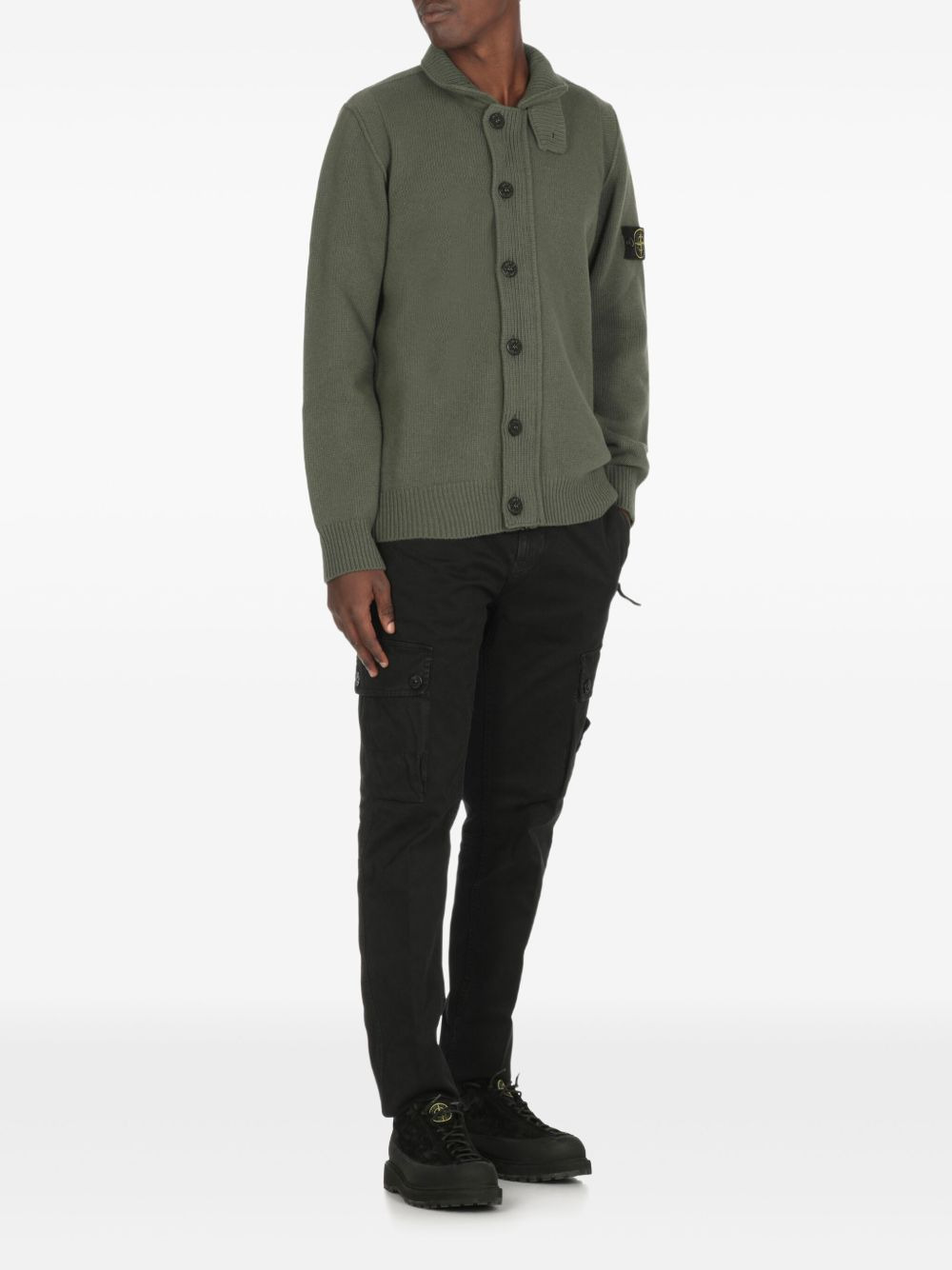 high-neckline button cardigan - 3