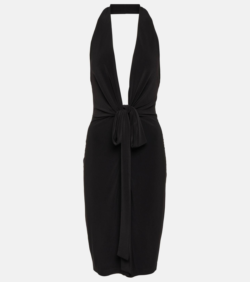Tie-detail halterneck minidress 1