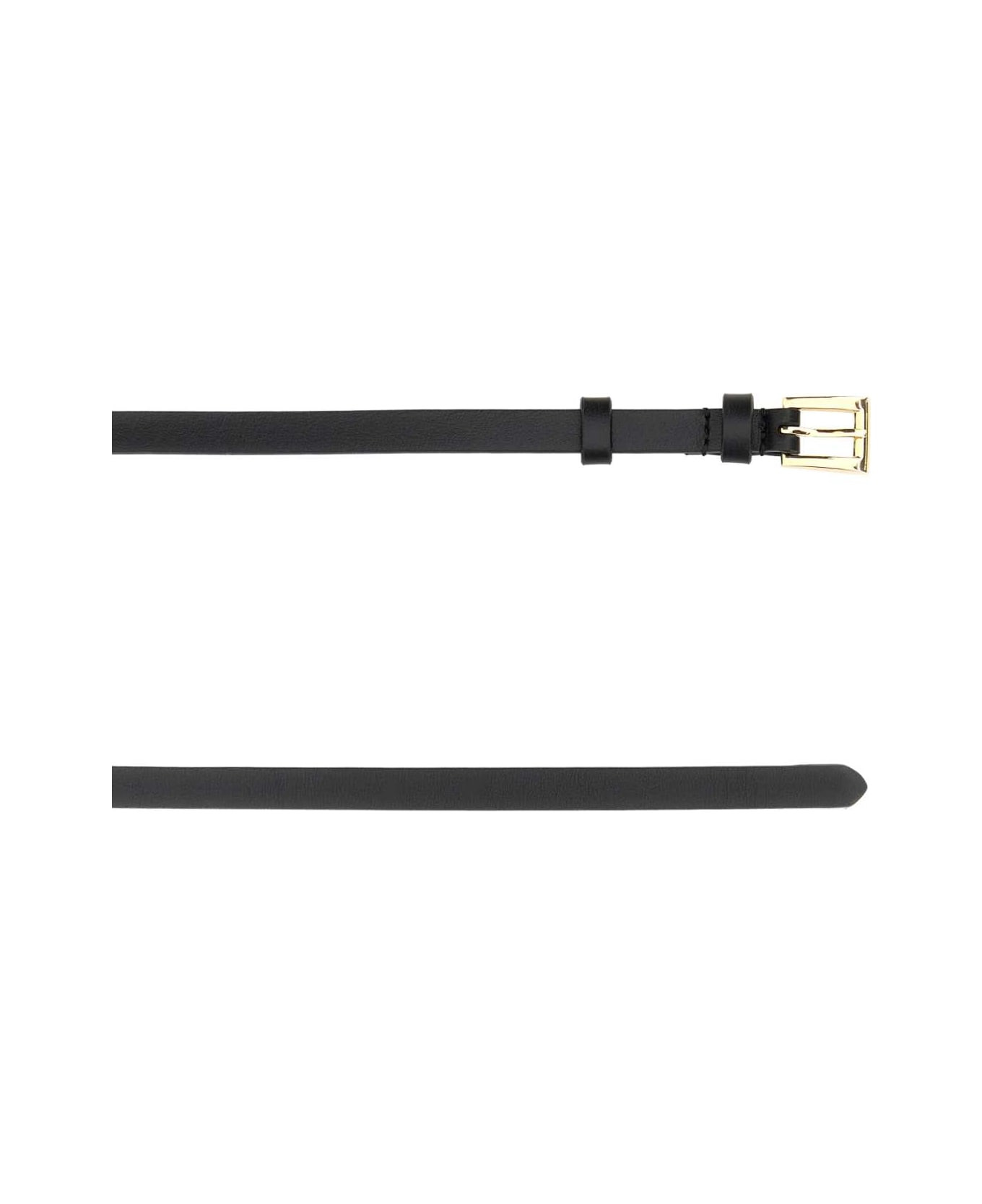 Black Leather Belt - 2