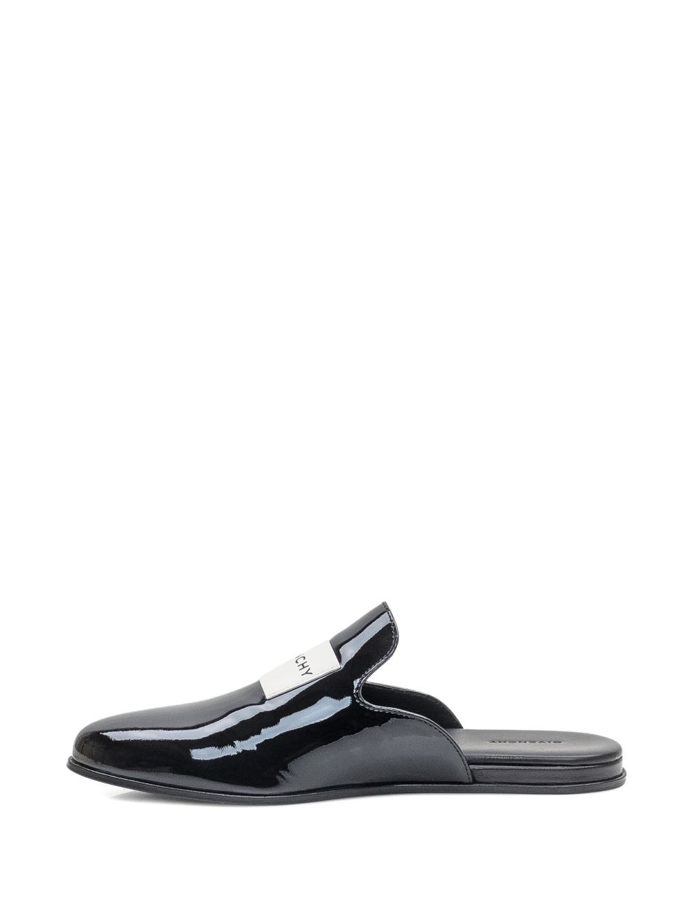 patent leather logo-plaque slippers - 2