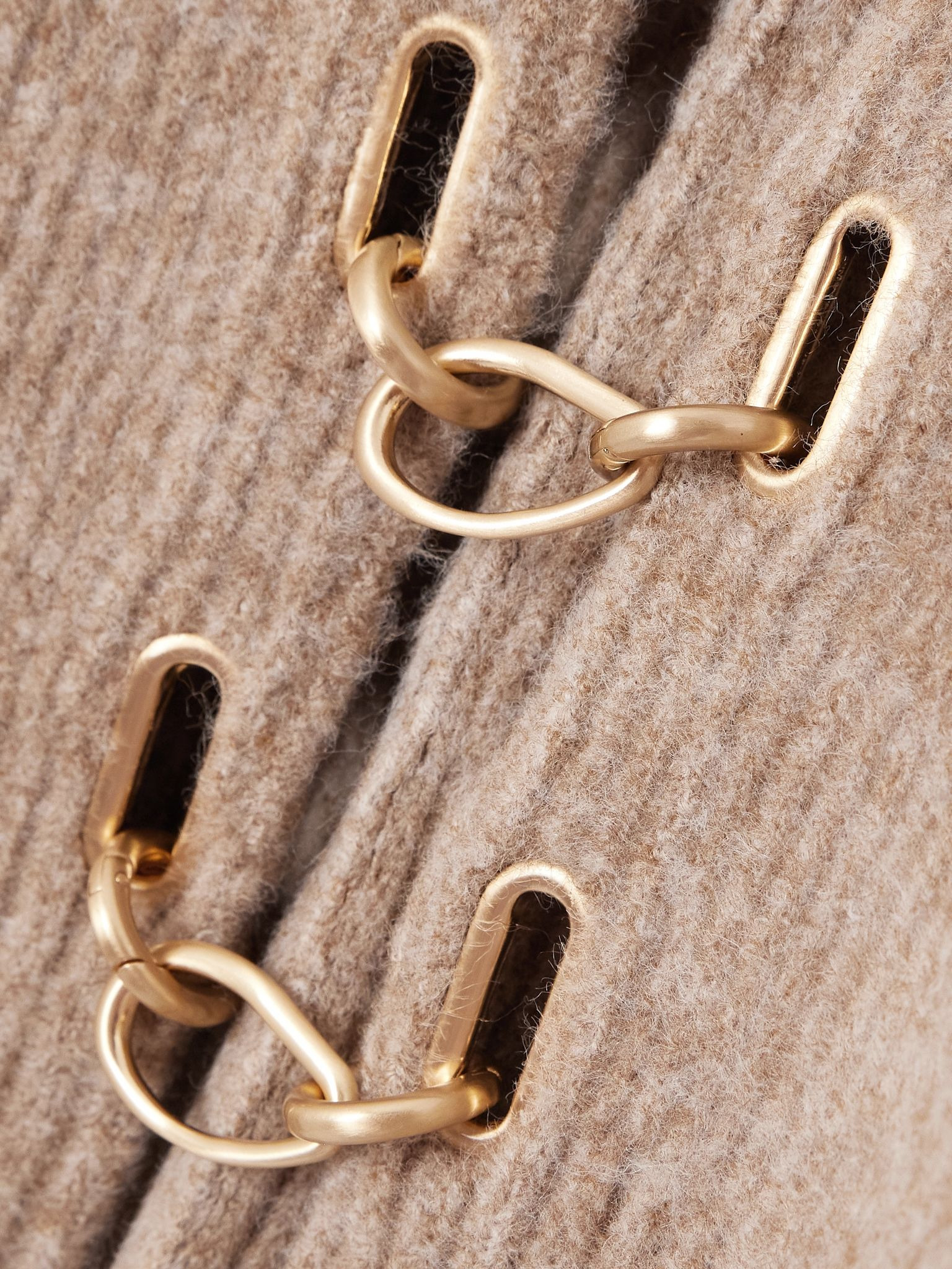 Mayalu ribbed-knit cardigan Beige - 4
