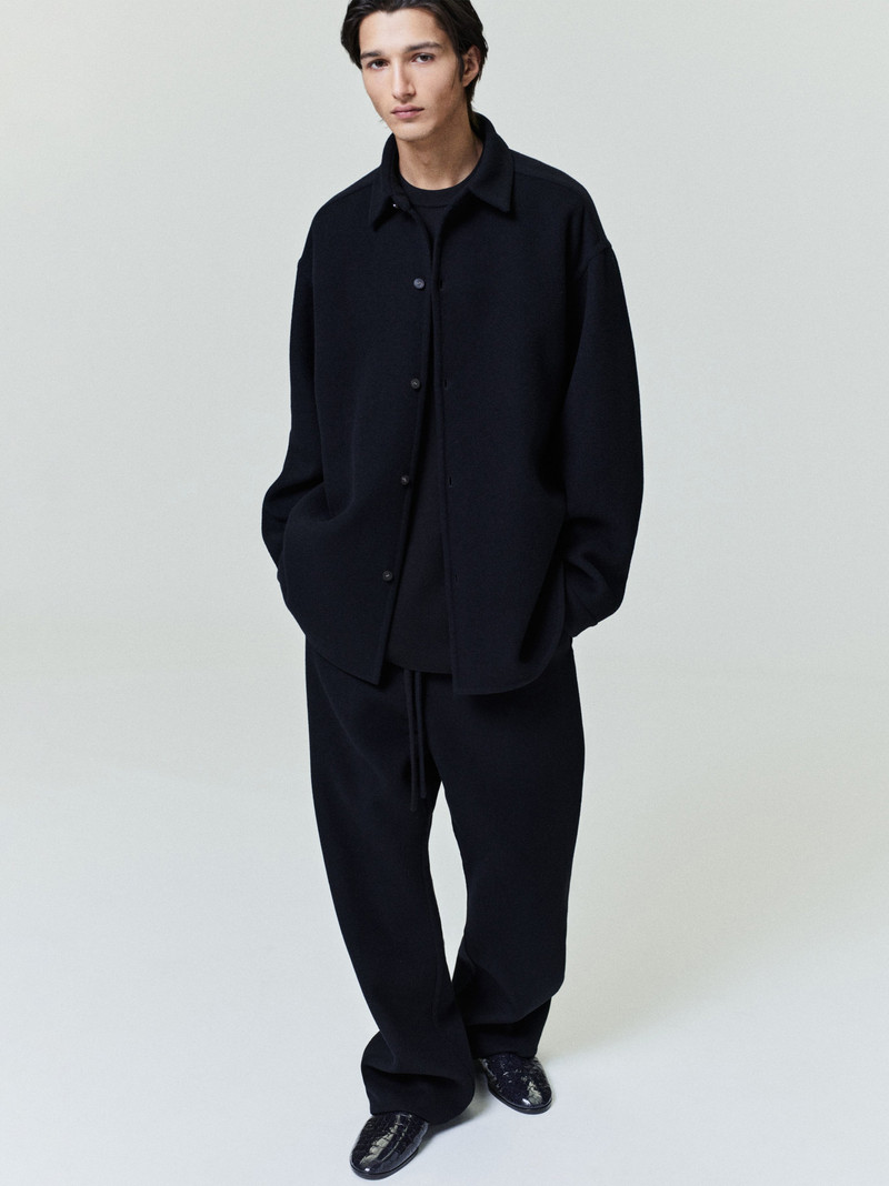 Double Face Wool Cashmere Relaxed Shirt 2