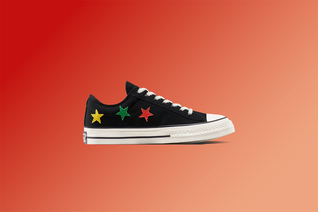 CONVERSE X DAILY PAPER STAR PLAYER 76 OX - BLACK/FERN GREEN/CYBER YELLOW - 5
