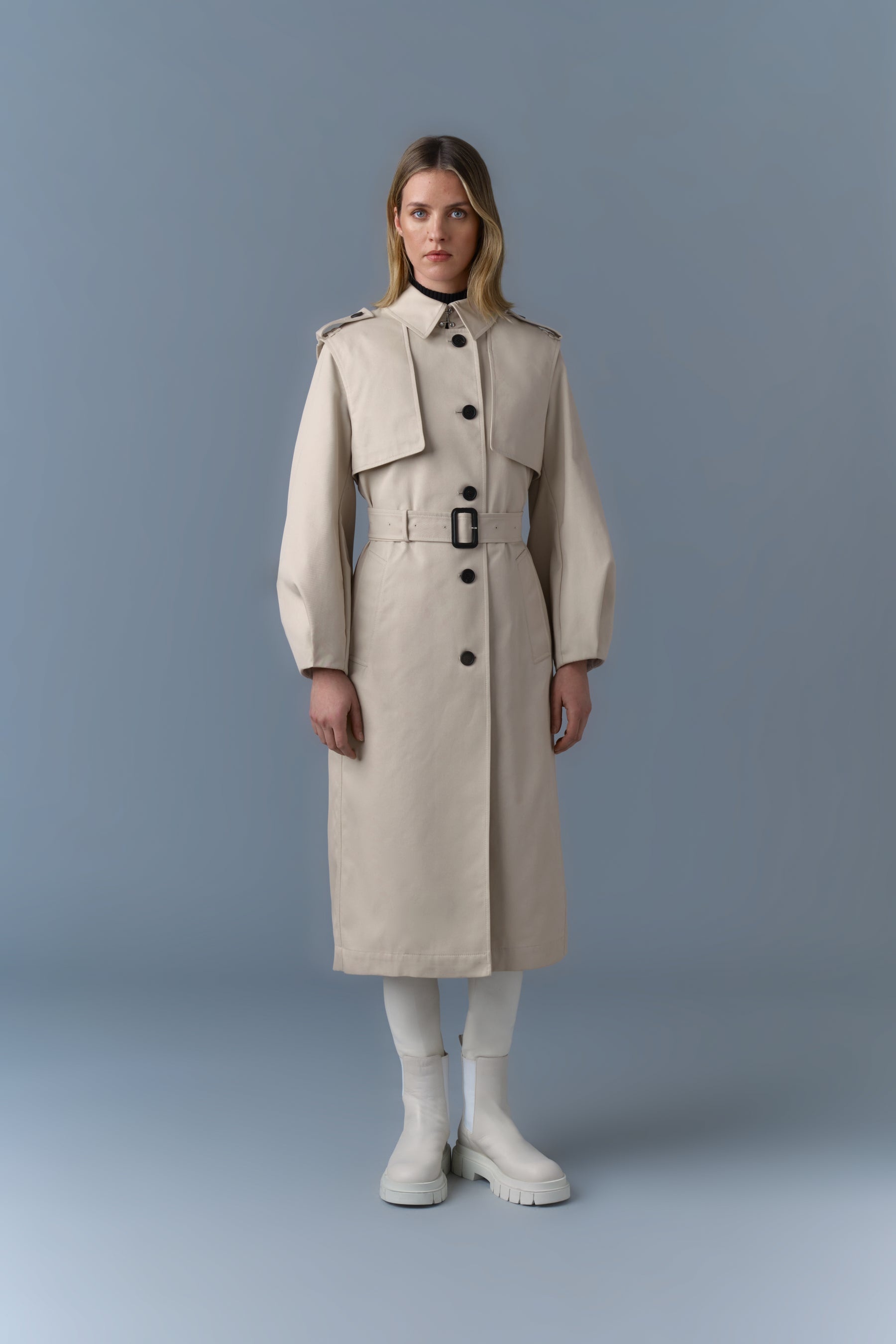 ALIA Long Balloon Sleeve Trench - 2