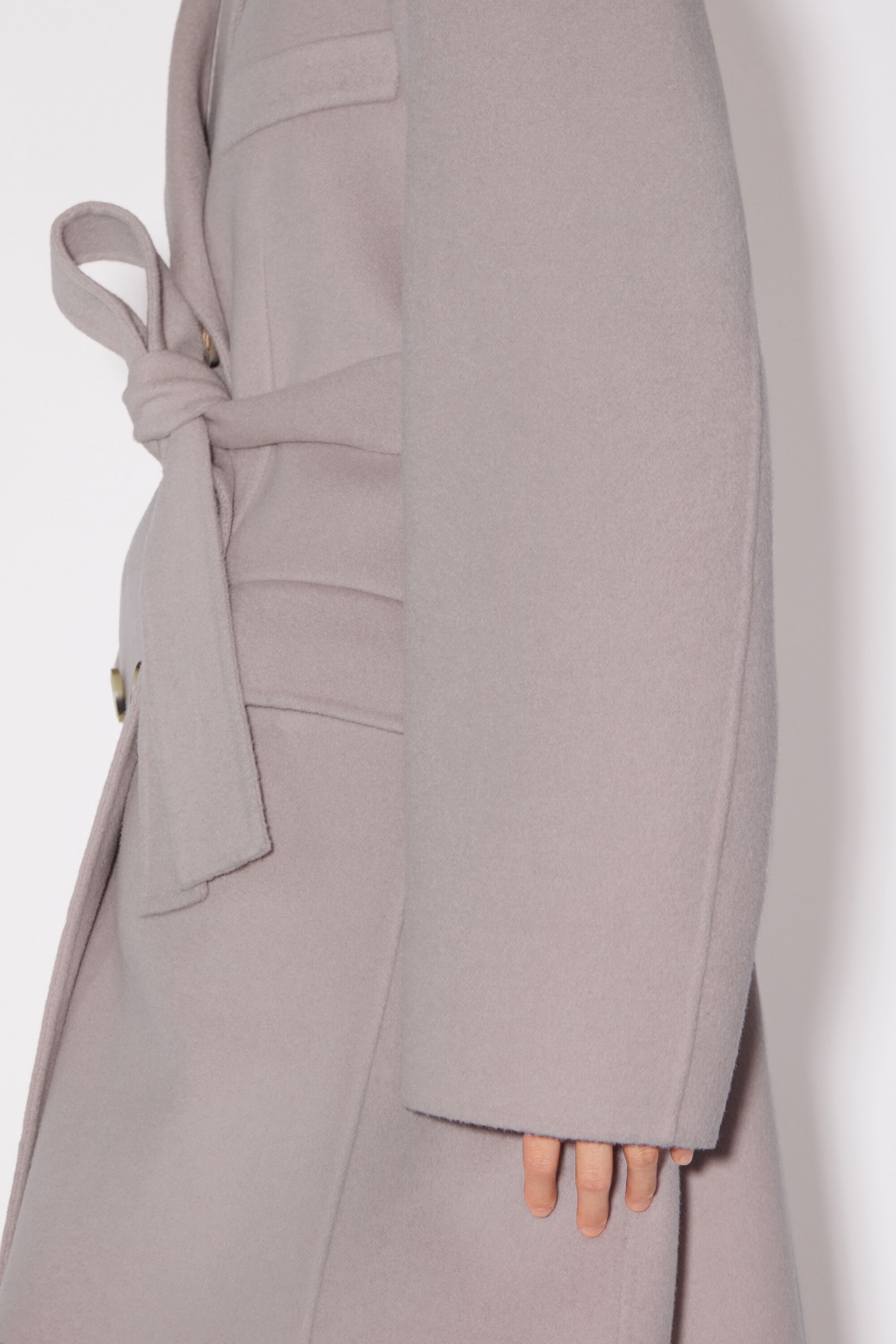 Double-breasted belted jacket - Dusty lilac - 6