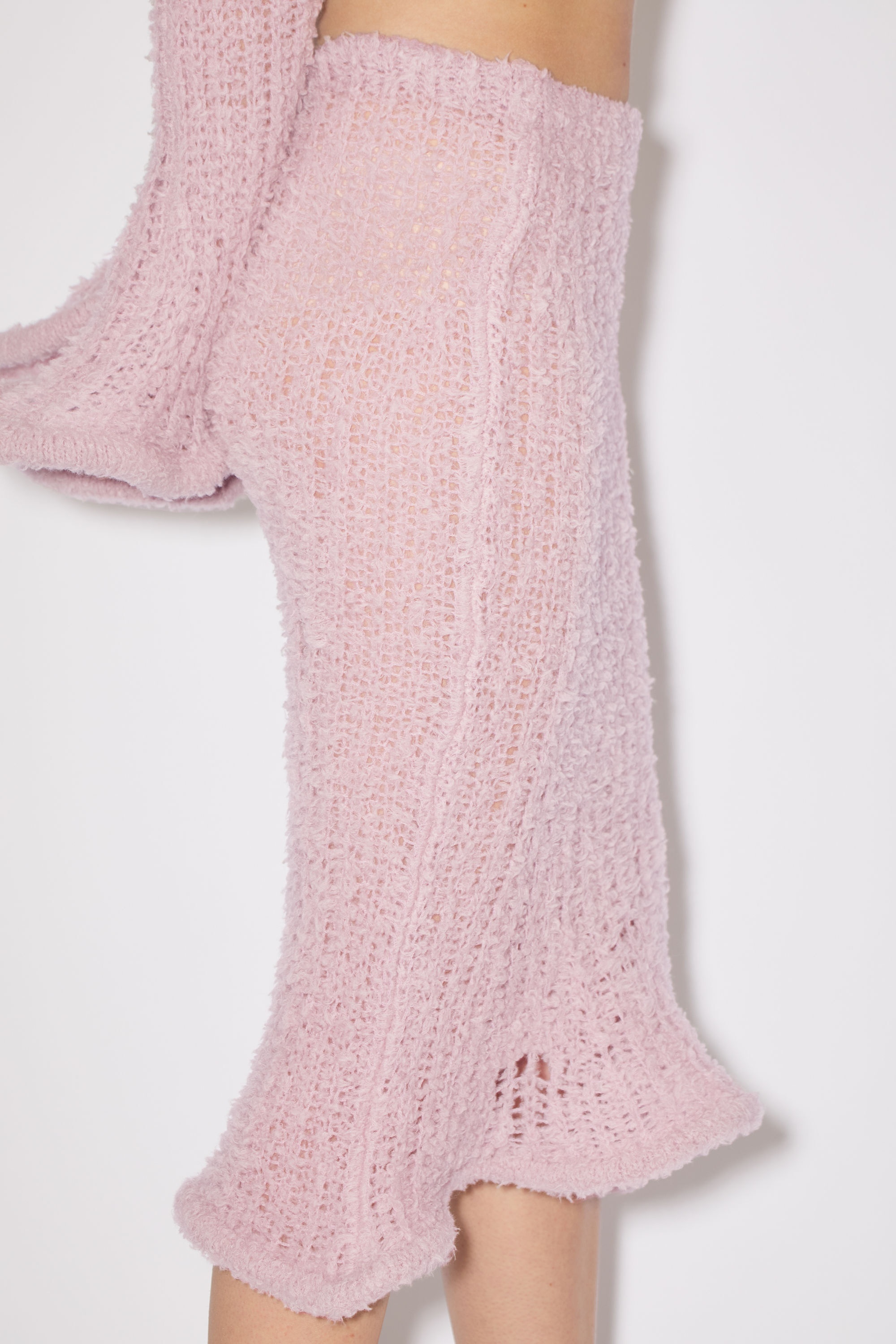 Wool blend skirt - Dusty pink - 5