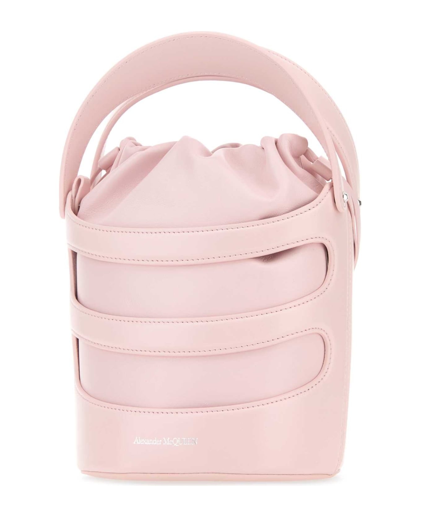 Pastel Pink Leather The Rise Bucket Bag - 2