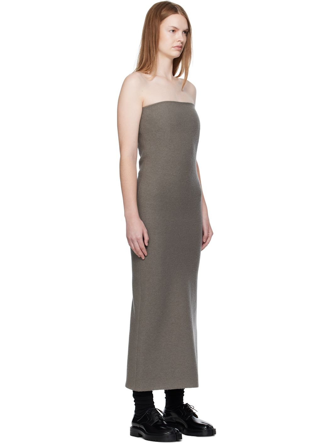 Gray Walker Bustier Midi Dress - 2