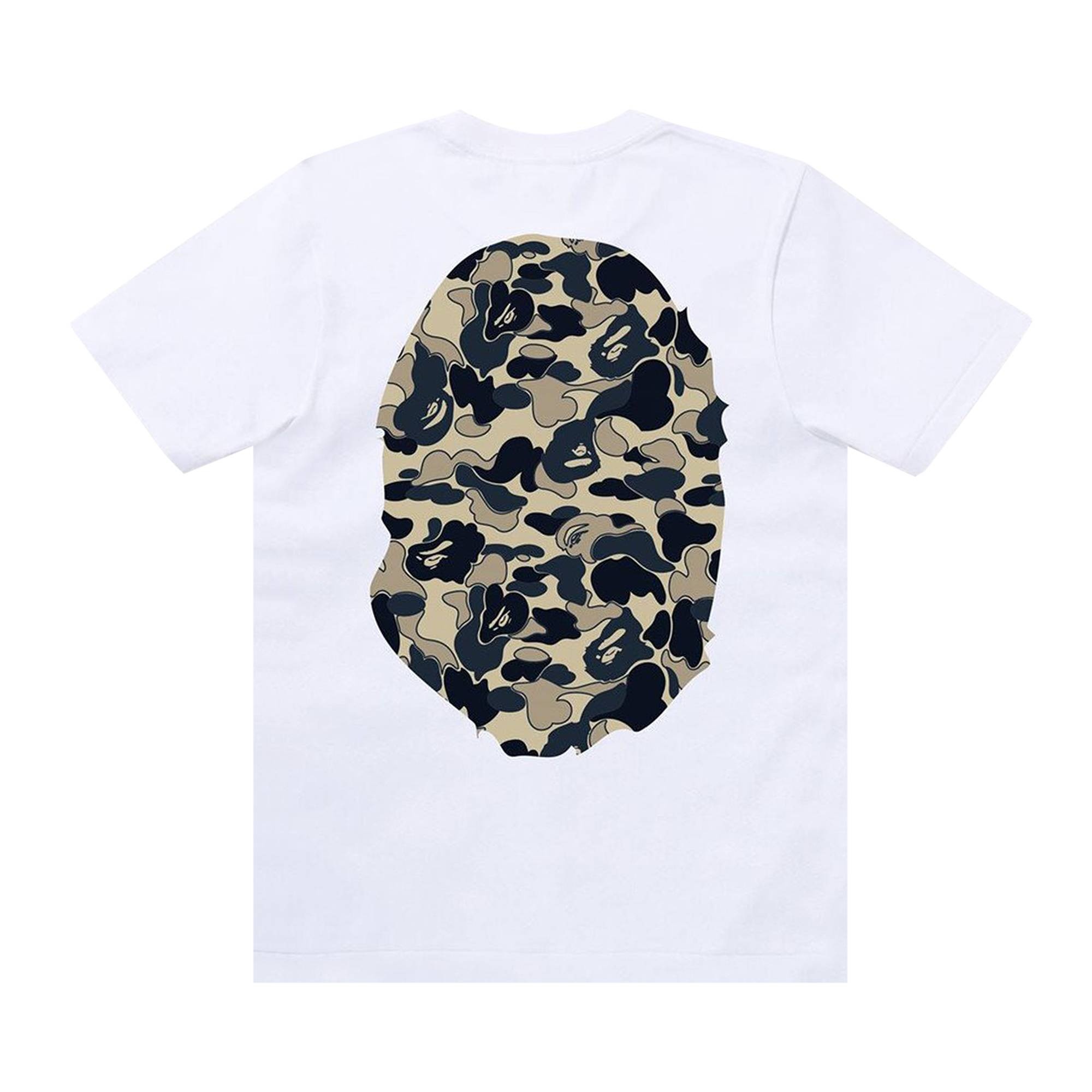 BAPE Cookie Camo 2 Big Ape Head Tee 'White/Beige' - 2