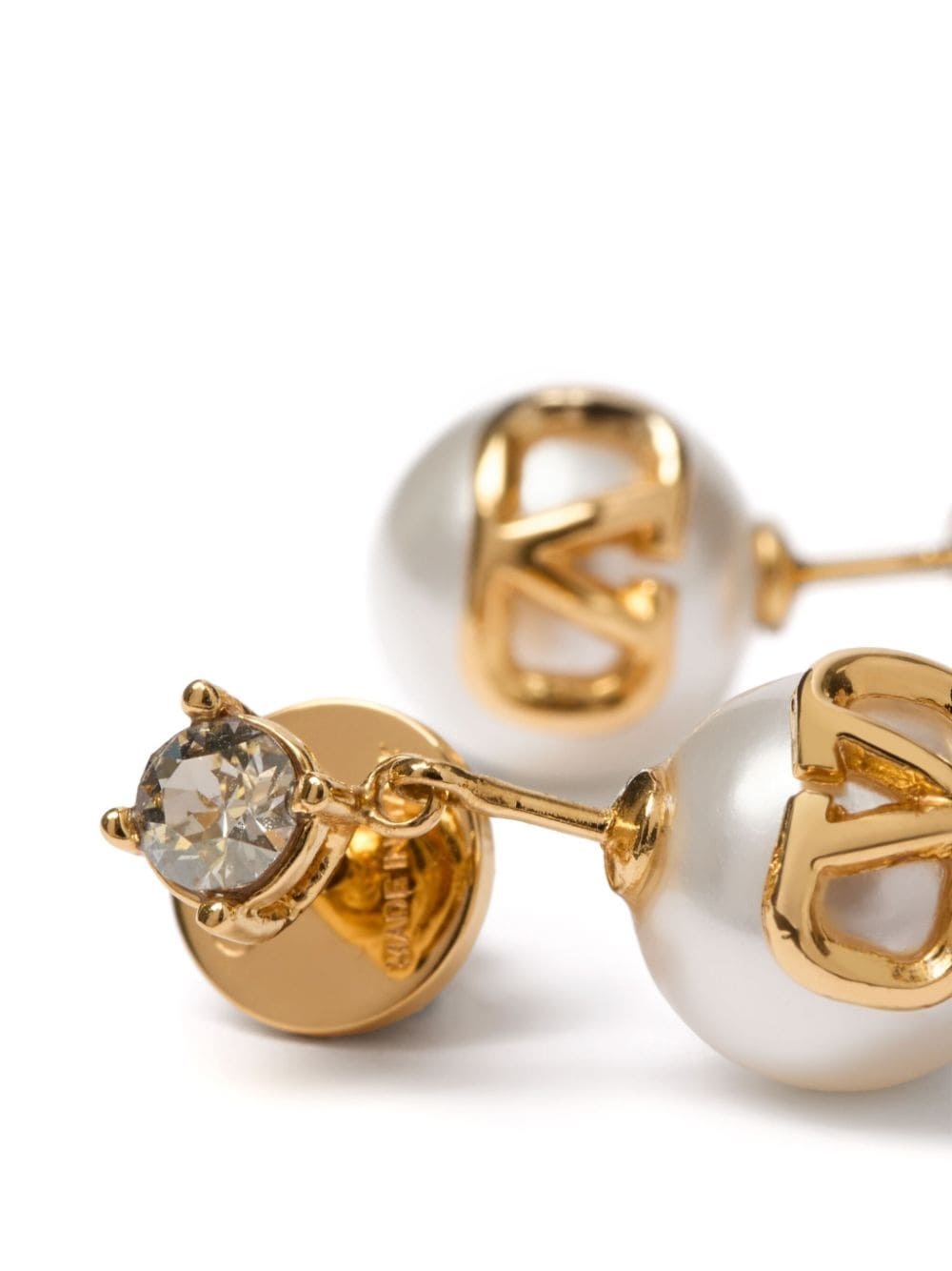 VLogo Signature faux-pearl earrings - 2
