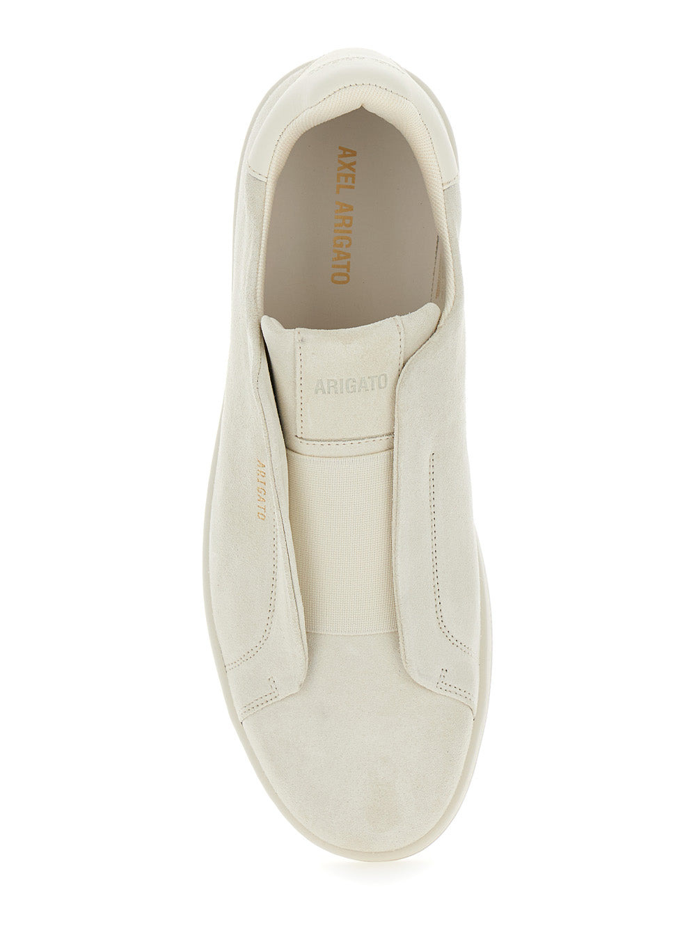 Axel Arigato Men 'Dice Laceless' White Low Top Slip-On Sneakers In Suede Man - 4