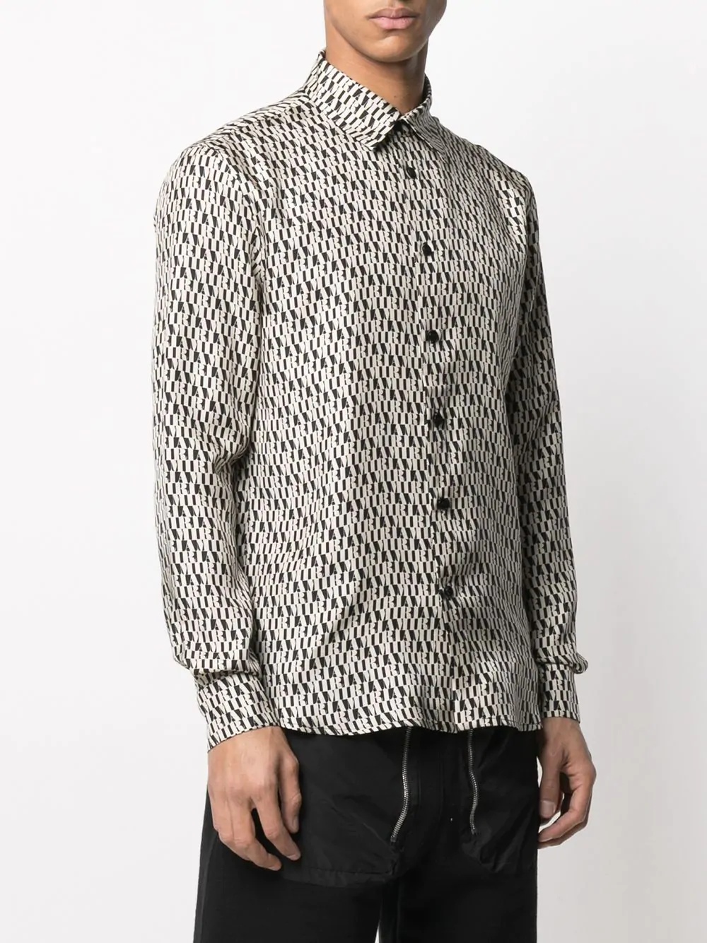 monogram-print shirt - 3