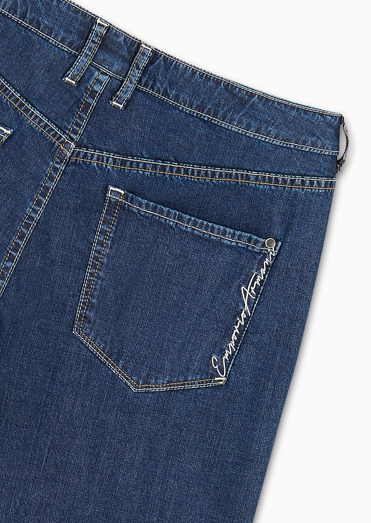 J5A mid-rise, relaxed-leg trousers in a Lyocell and cotton denim - 6