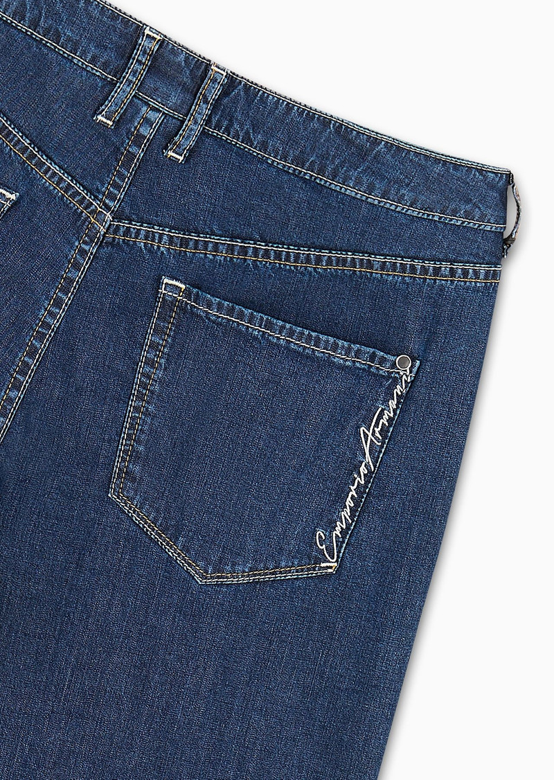 J5A mid-rise, relaxed-leg trousers in a Lyocell and cotton denim 6