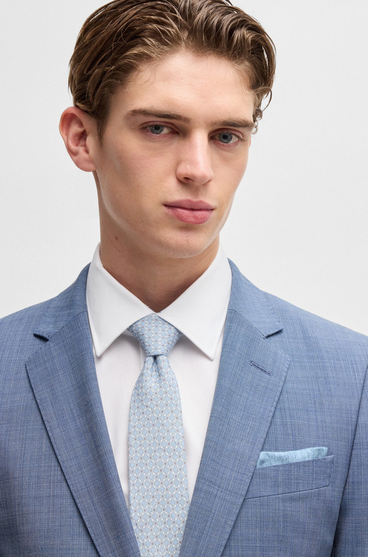 PRINTED POCKET SQUARE WITH LOGO BORDER - 2