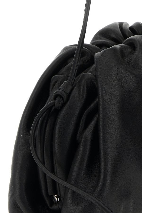 Black nappa leather mini Pouch clutch - 4