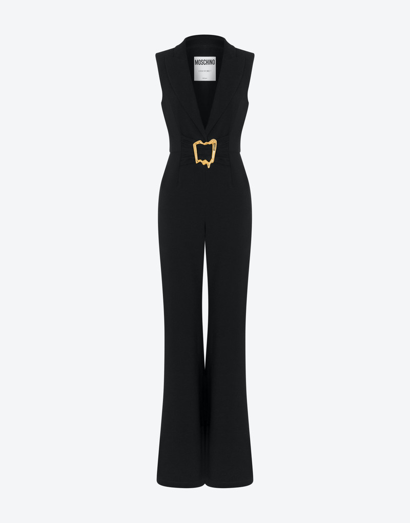 MORPHED BUCKLE STRETCH CRÊPE JUMPSUIT 1