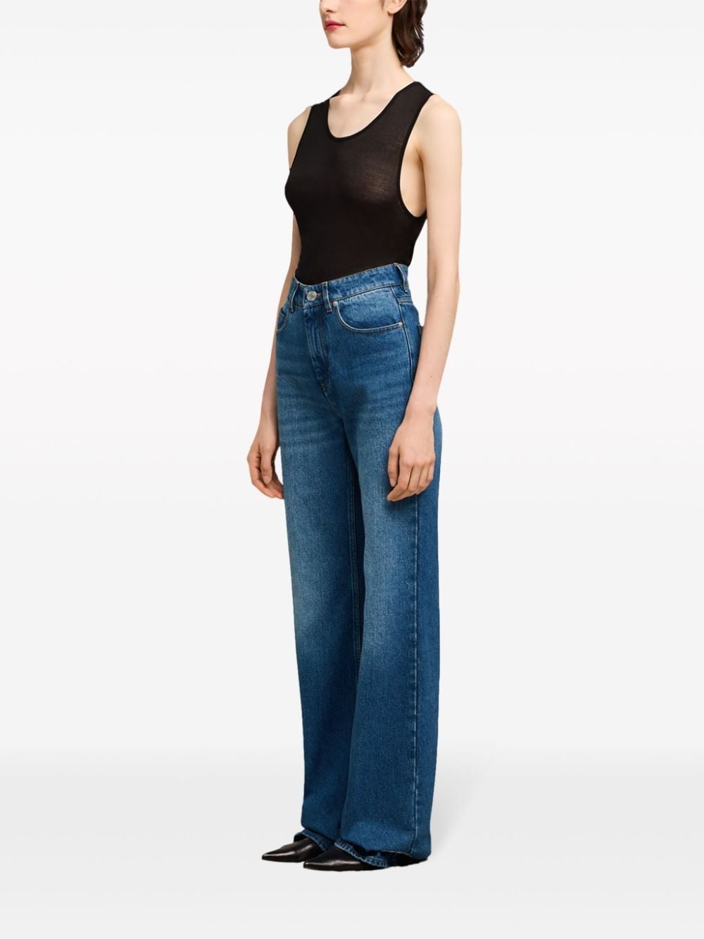 high-rise flared-leg jeans - 3