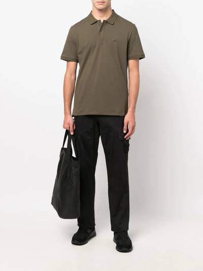 C.P. Company embroidered-logo polo shirt outlook