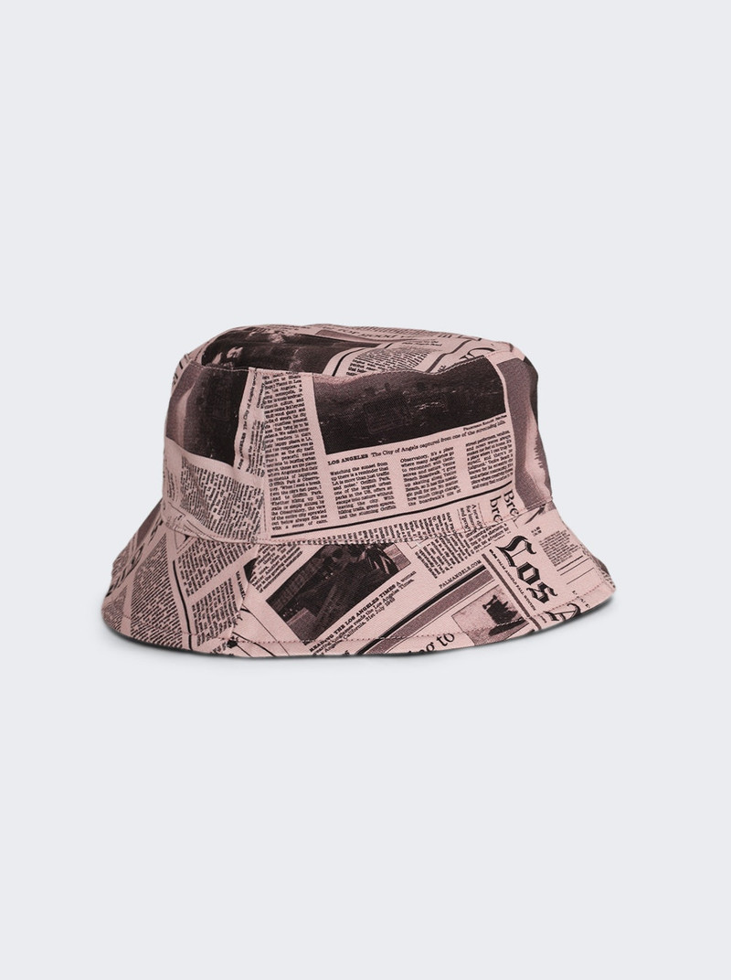 Palm Angels X La Times Reverse Bucket Hat Pink And Black outlook