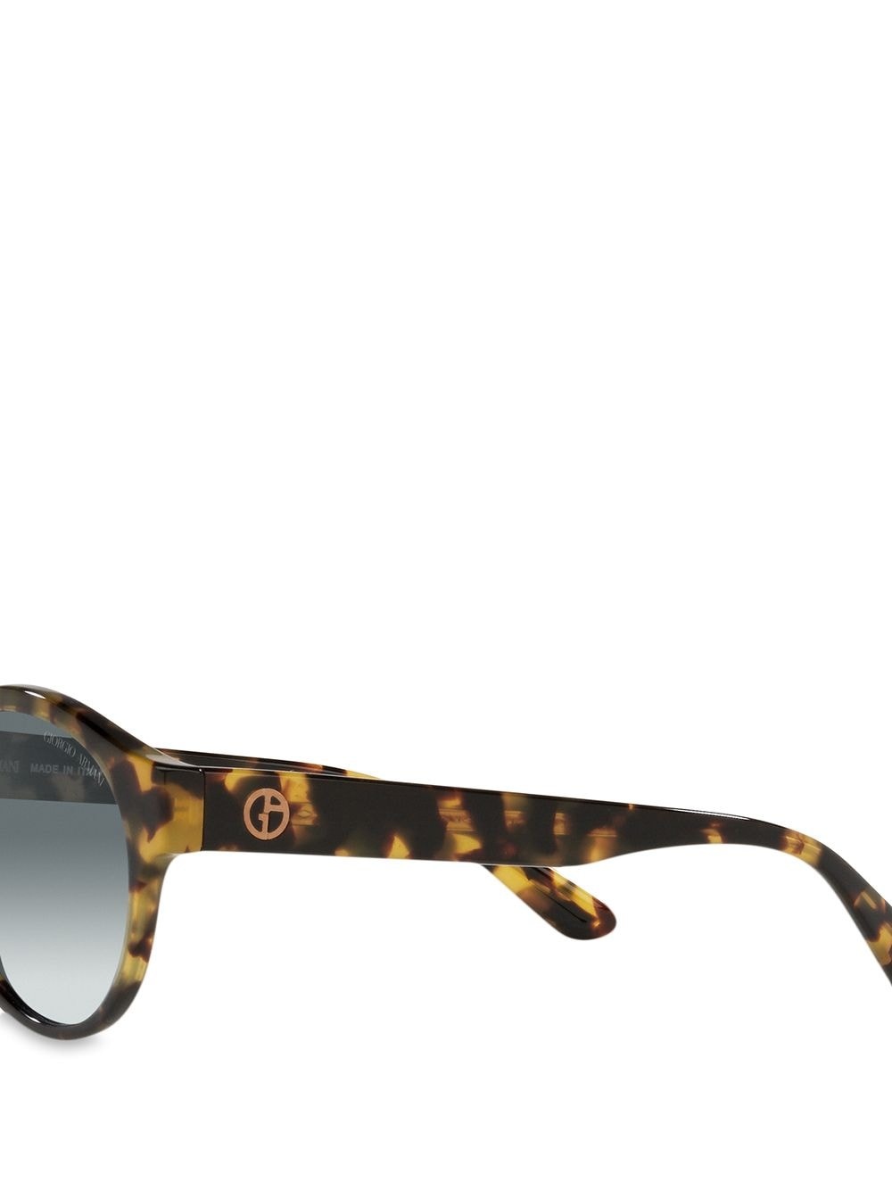 tortoiseshell-effect round-frame sunglasses - 3