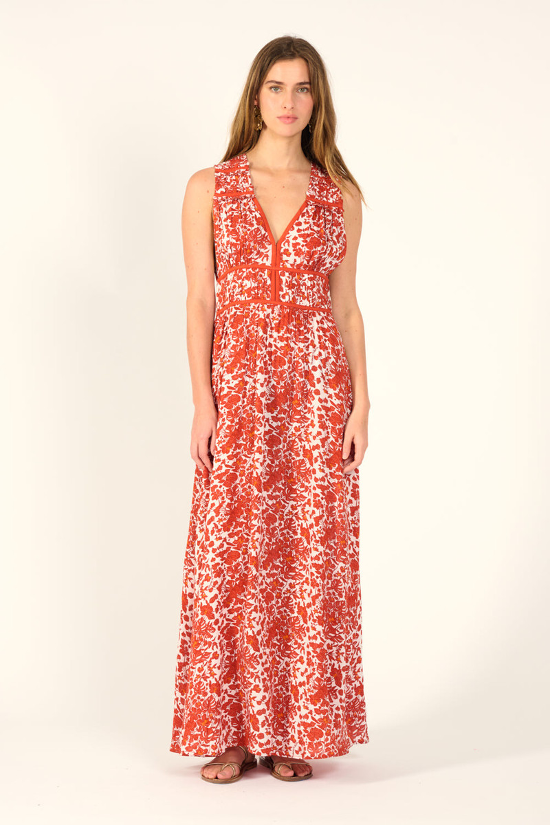Long Dress Chiara - Paprika Aquaflora 3