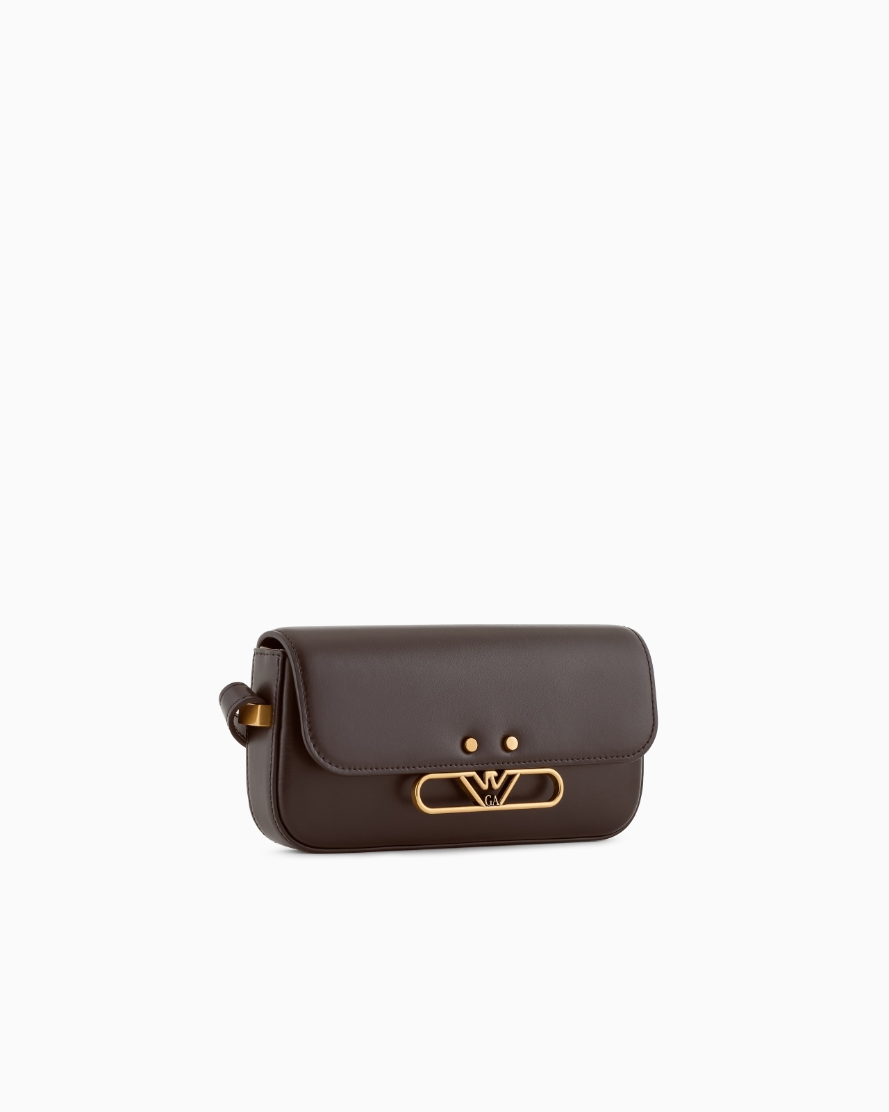 SMOOTH LEATHER MINI SHOULDER BAG WITH METAL EAGLE LOGO - 2
